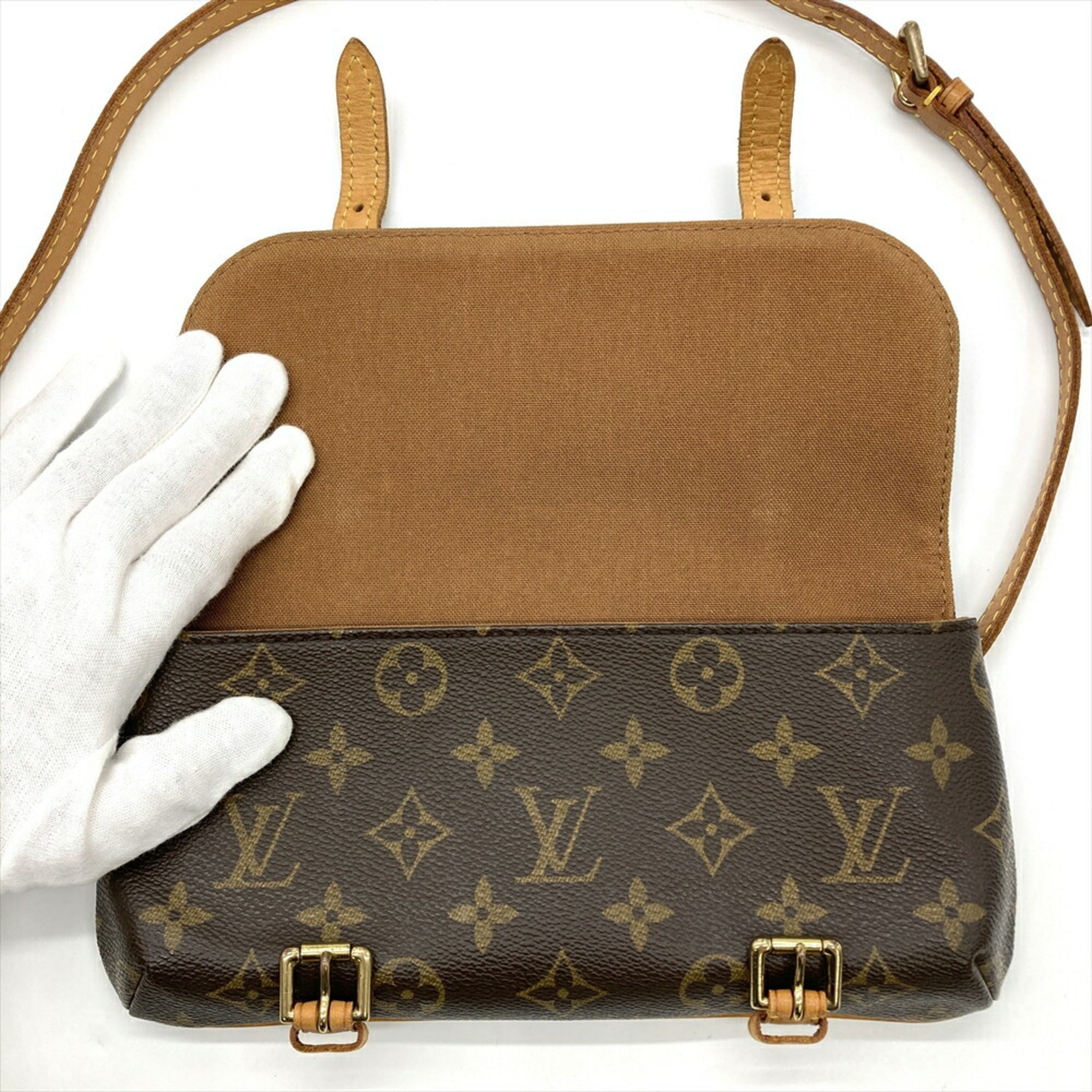Louis Vuitton Monogram Brown Monogram Pochette Shoulder Bag (Pre-Owned)