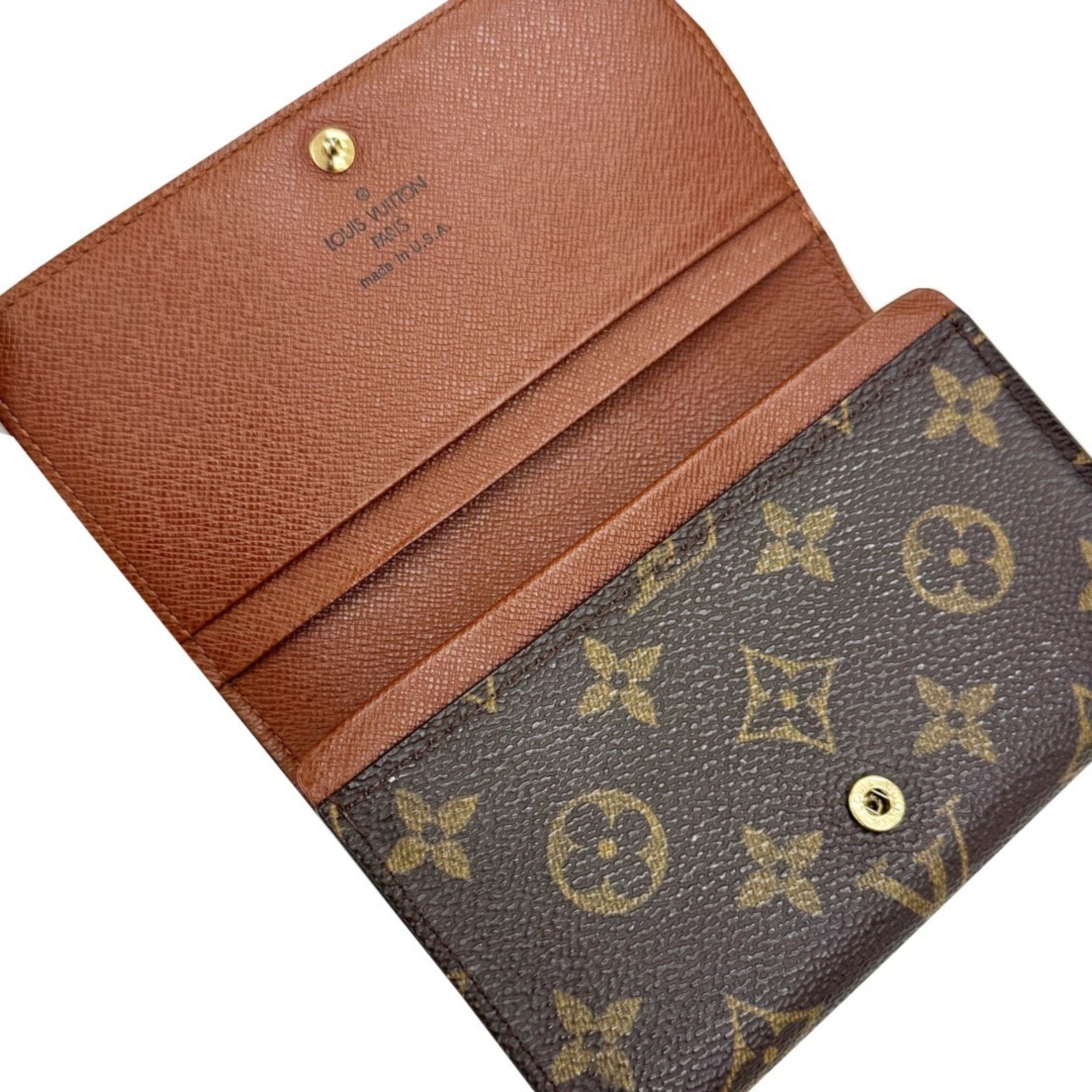 Louis Vuitton Brown Monogram Wallet (Bi-Fold) (Pre-Owned)