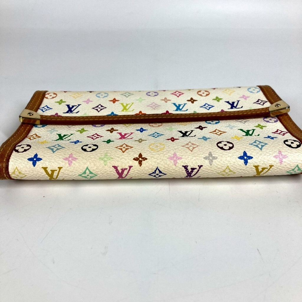 Louis Vuitton Monogram Multi-Color White Yellow Monogram Multicolore Long Wallet (Tri-Fold) (Pre-Owned)