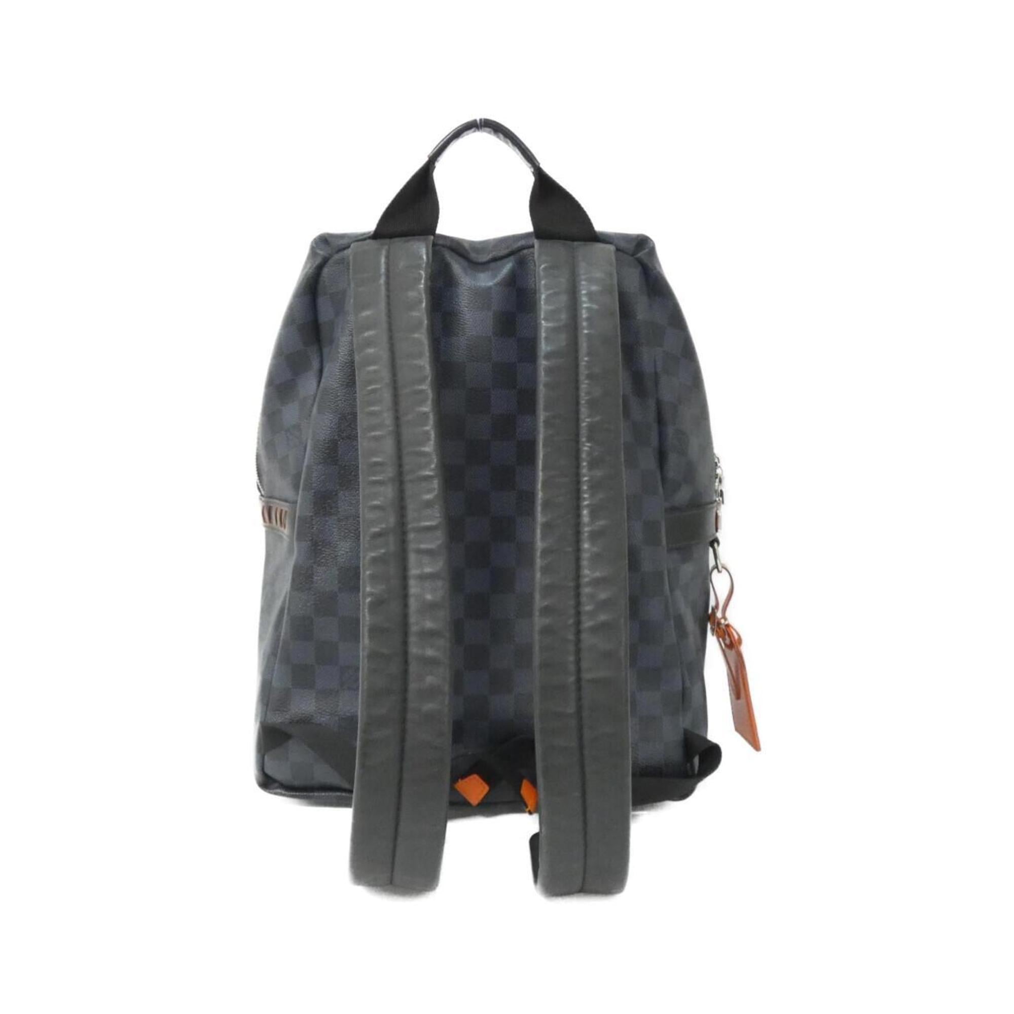 Louis Vuitton Black Cobalt Coated Canvas Backpack (Pre-Owned)