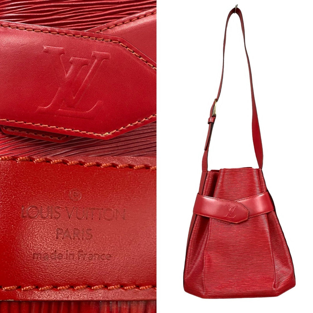 Louis Vuitton Red Color Epi Leather Shoulder Bag (Pre-Owned)