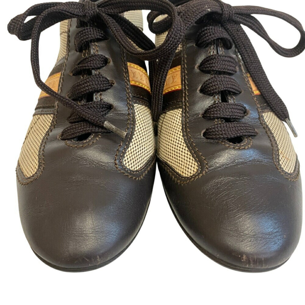 Louis Vuitton Beige Brown Sneakers (Pre-Owned)