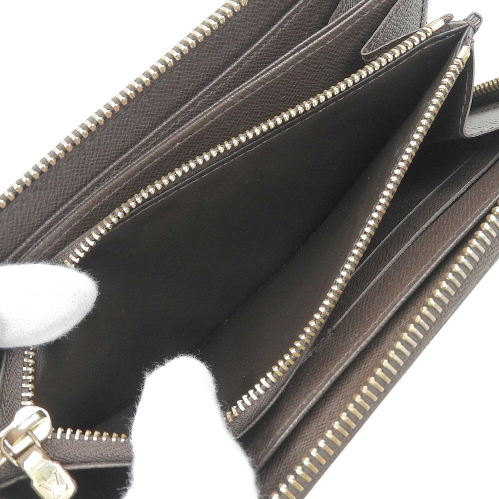 Louis Vuitton Damier Canvas Ebene Pvc Long Wallet (Bi-Fold) (Pre-Owned)