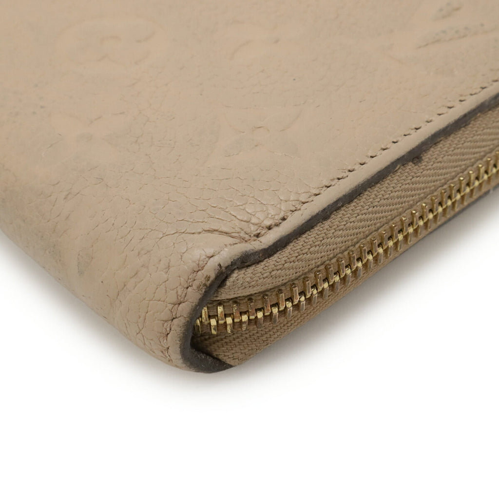 Louis Vuitton Beige Monogram Empreinte Leather Long Wallet (Bi-Fold) (Pre-Owned)