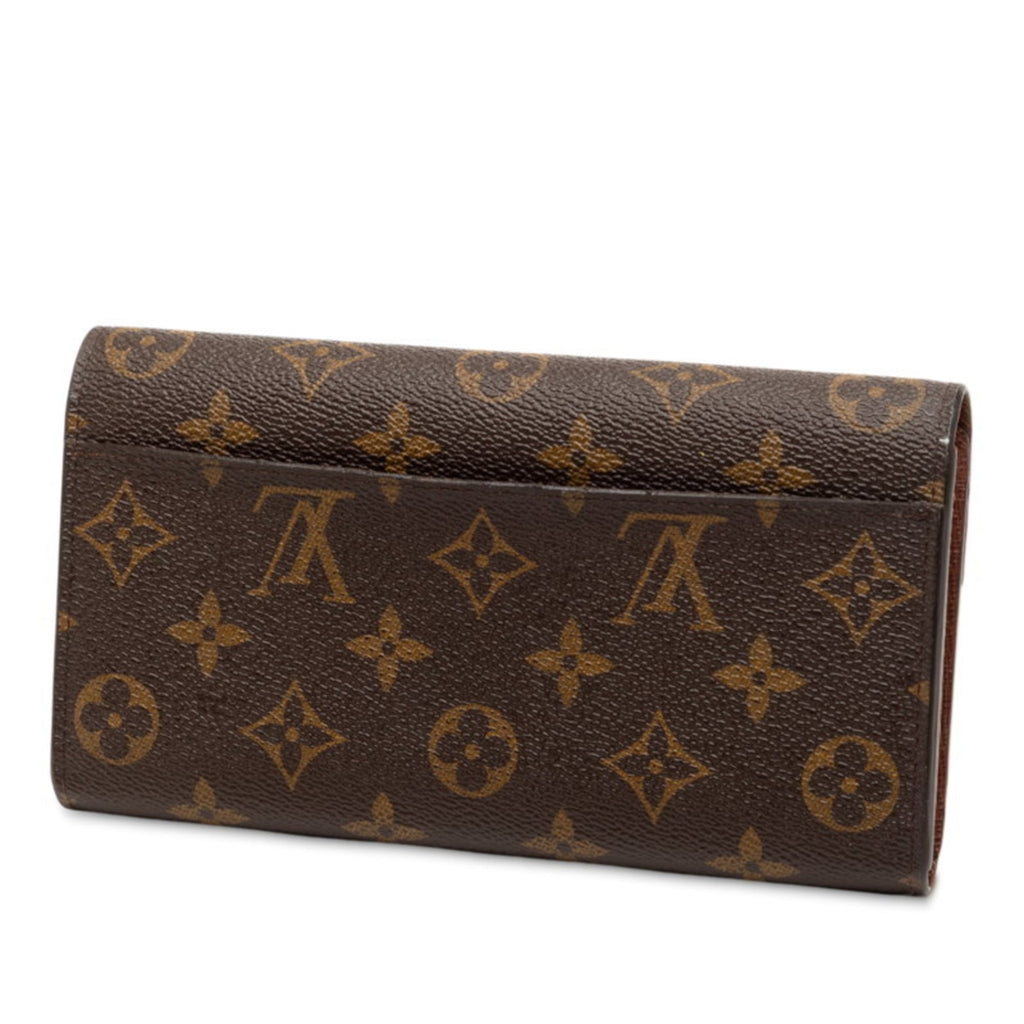 Louis Vuitton Brown Pvc Leather Long Wallet (Tri-Fold) (Pre-Owned)