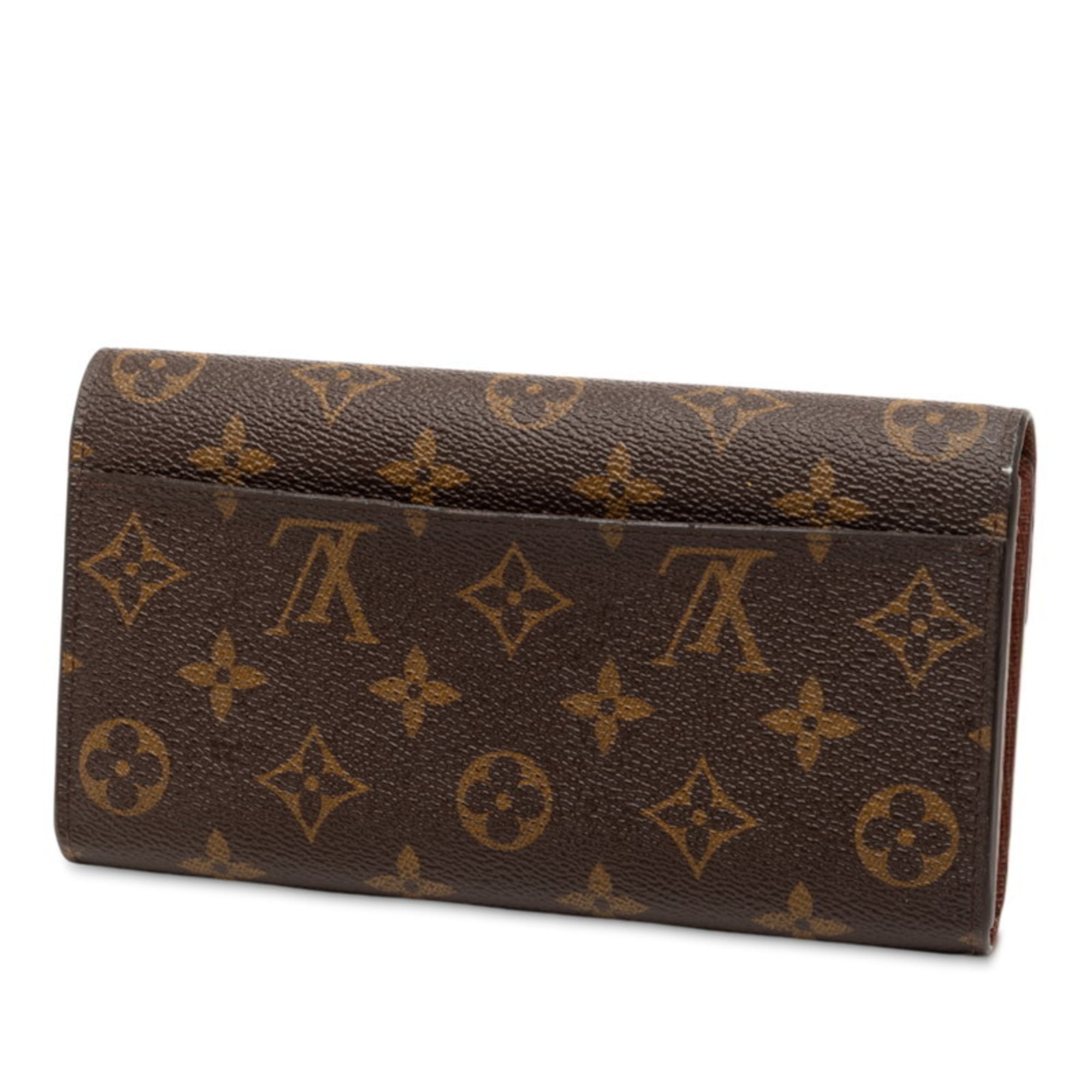 Louis Vuitton Brown Pvc Leather Long Wallet (Tri-Fold) (Pre-Owned)