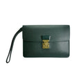 Louis Vuitton Episea Green Taiga Leather Clutch Bag (Pre-Owned)