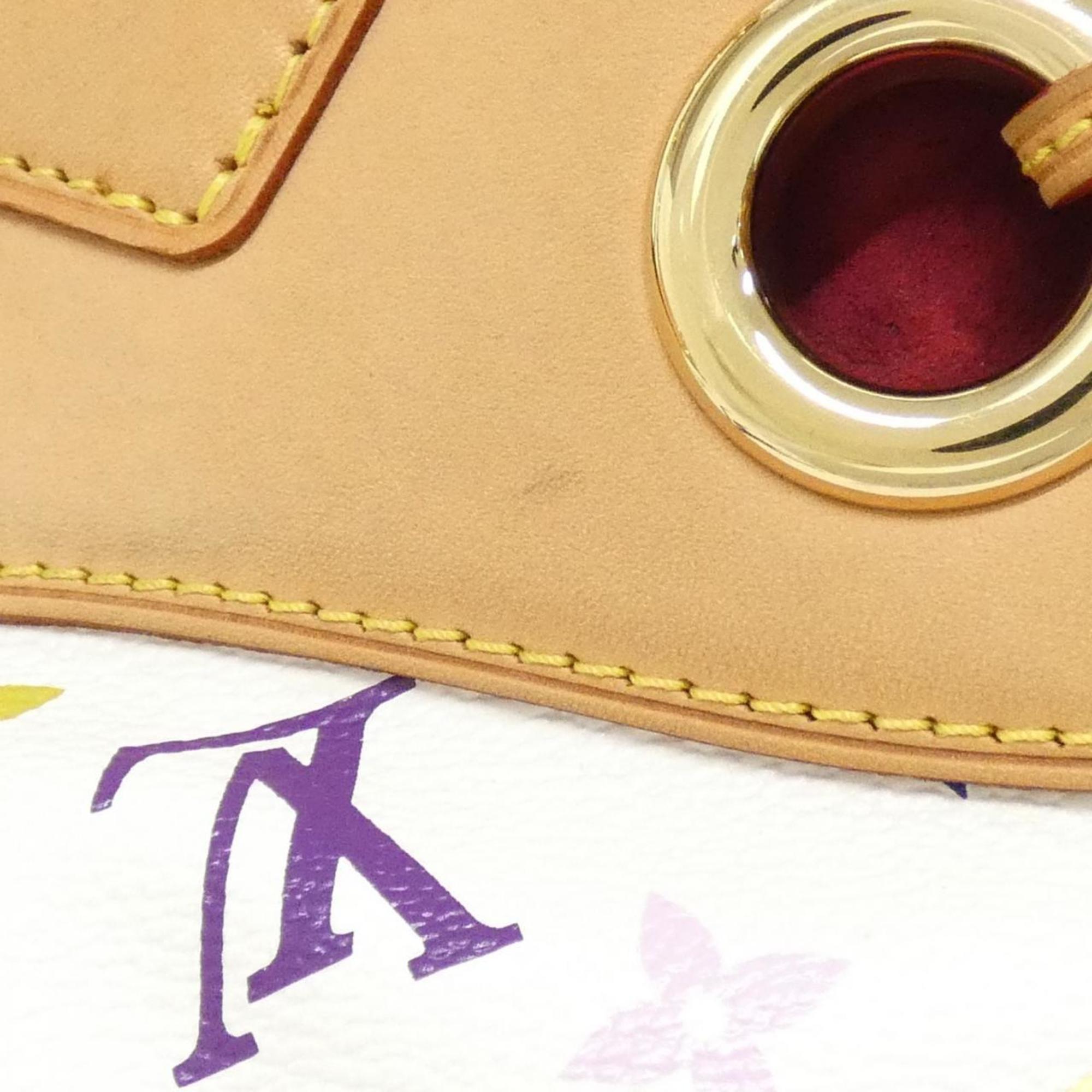 Louis Vuitton White Coated Canvas Shoulder Bag (Pre-Owned)