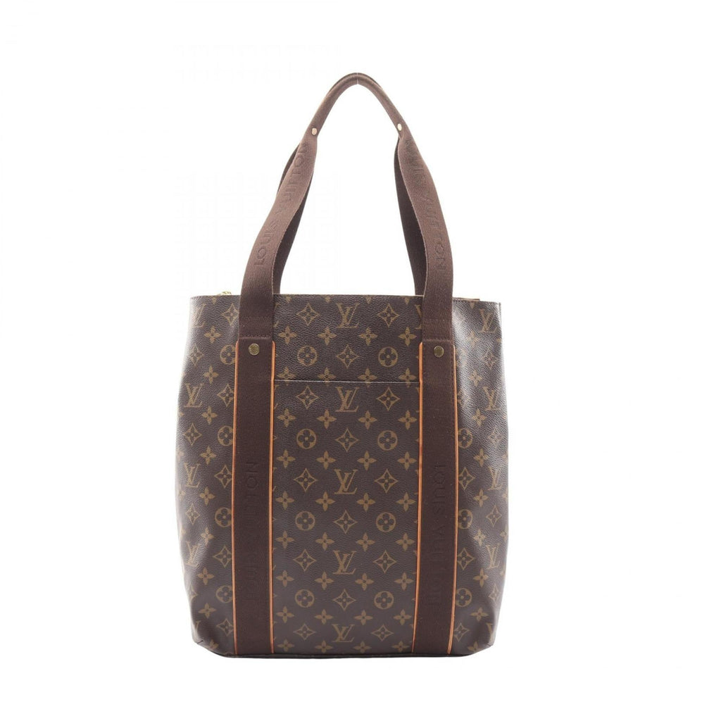 Louis Vuitton Brown Monogram Coated Canvas Leather Tote Bag (Pre-Owned)