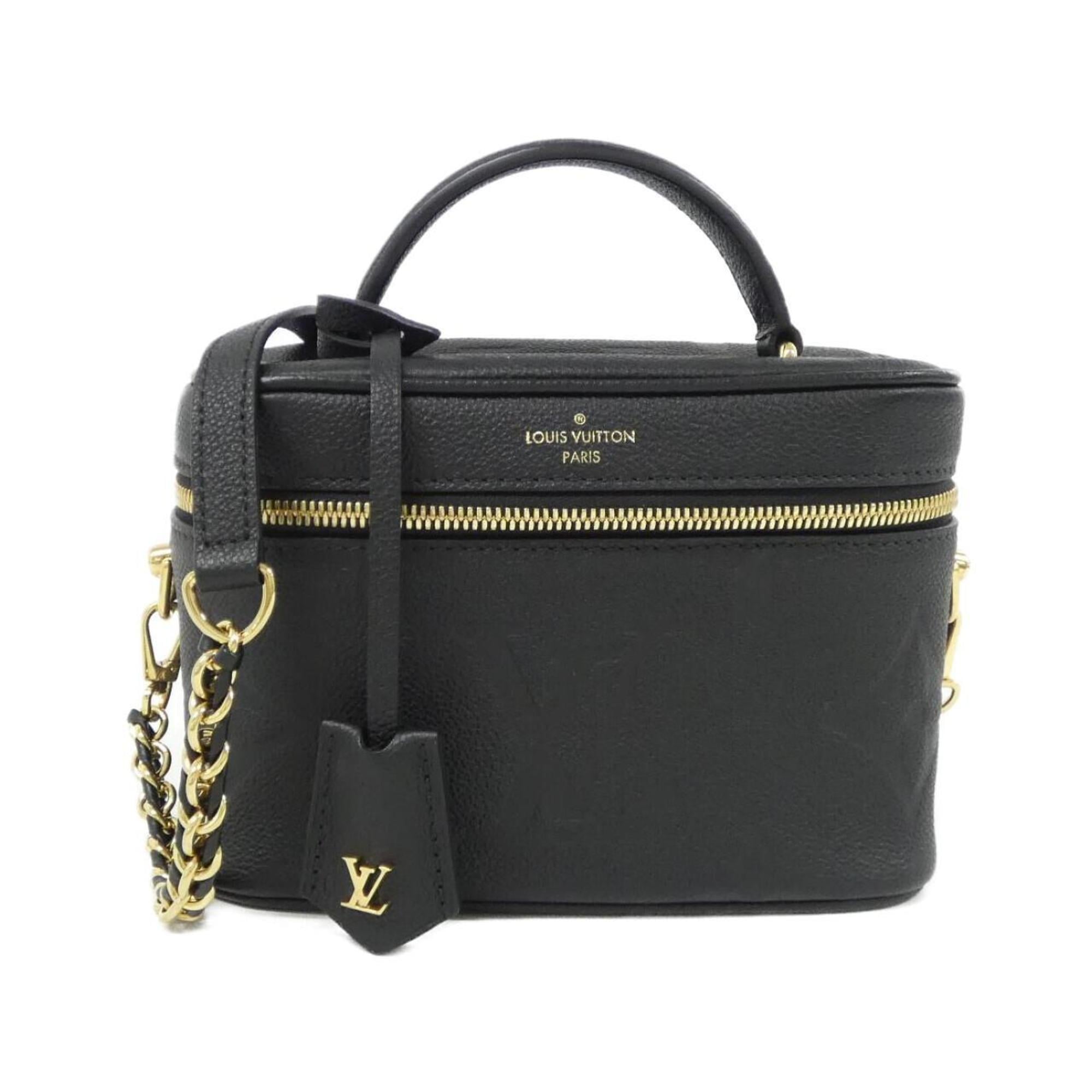 Louis Vuitton Black Leather Handbag (Pre-Owned)