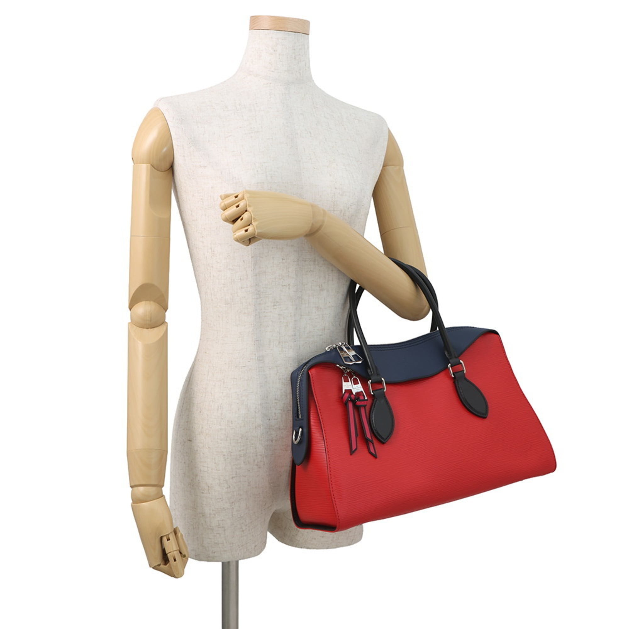Louis Vuitton Red Color Epi Leather Handbag (Pre-Owned)
