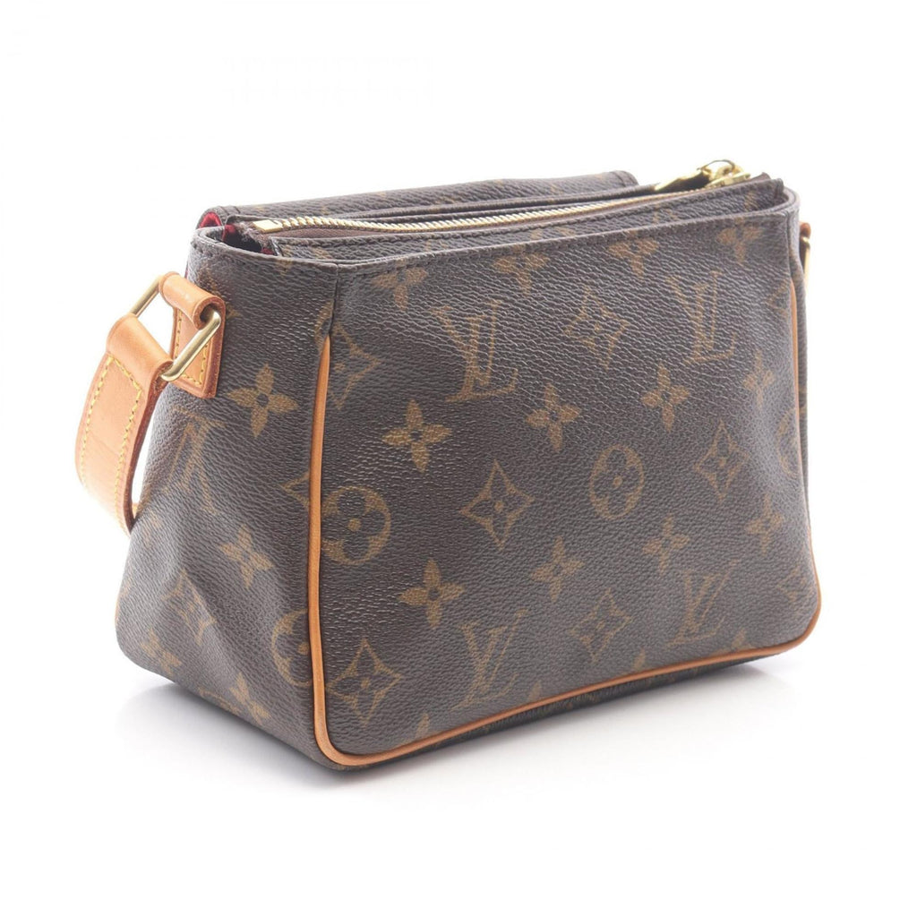 Louis Vuitton Brown Coated Canvas Leather Shoulder Bag (Pre-Owned)