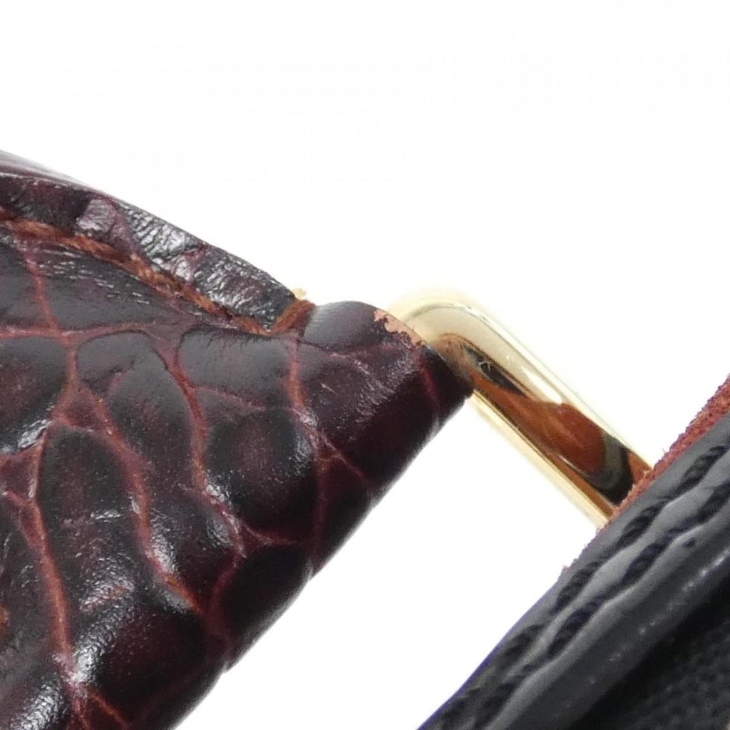 Louis Vuitton Brown Red Brown Suede Leather Handbag (Pre-Owned)