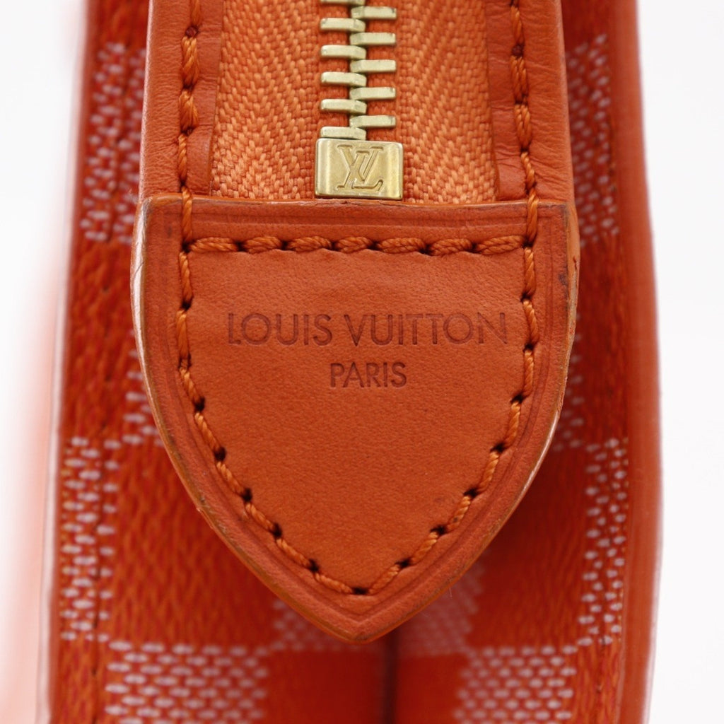 Louis Vuitton Orange Pimont Damier Canvas Handbag Tote Bag (Pre-Owned)