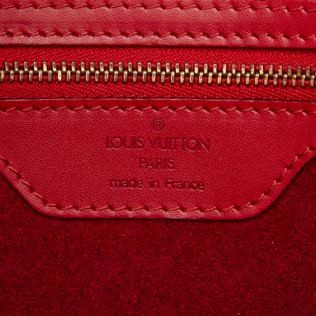 Louis Vuitton Castilian Red Leather Shoulder Bag Tote Bag (Pre-Owned)