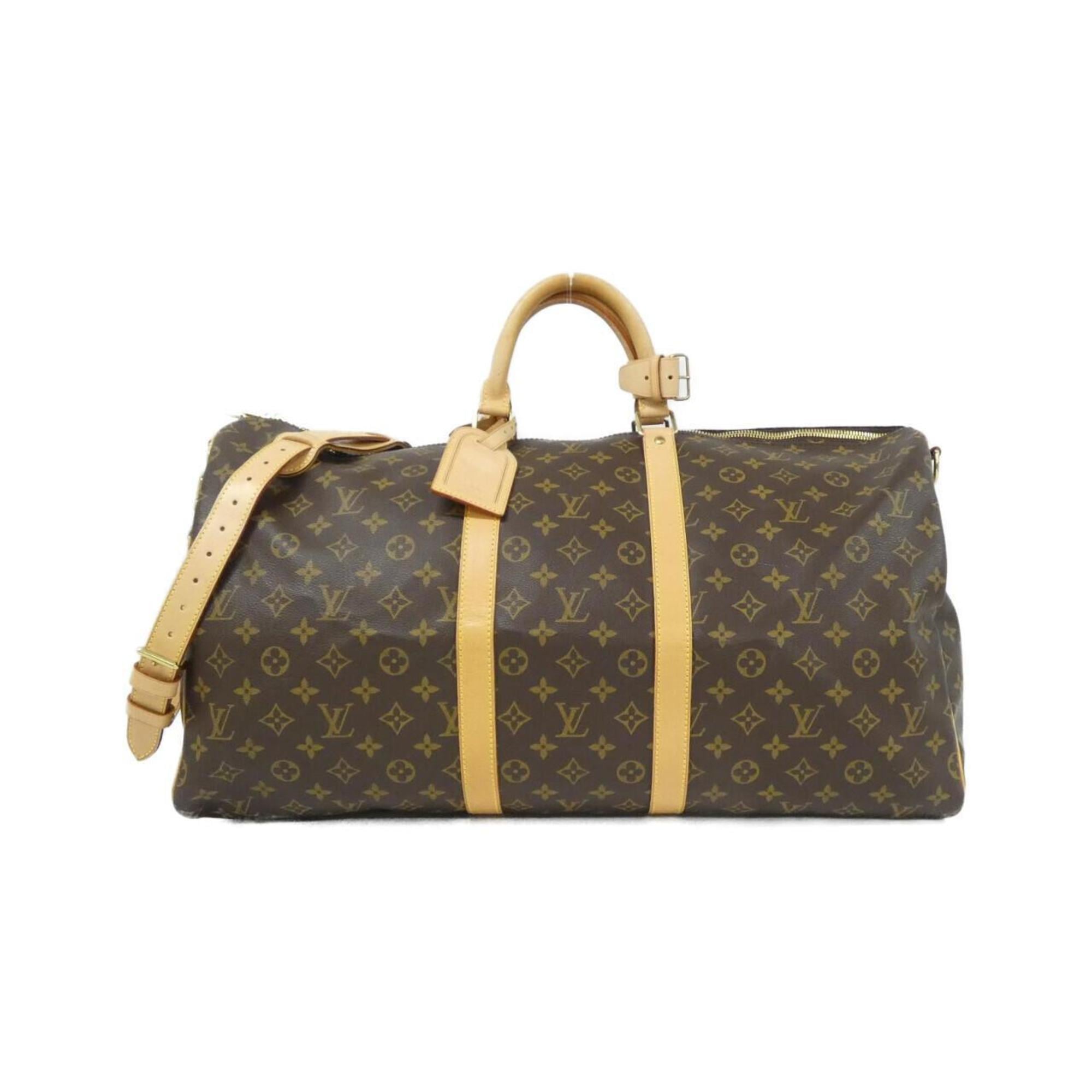 Louis Vuitton Marron Coated Canvas Boston Bag (Pre-Owned)