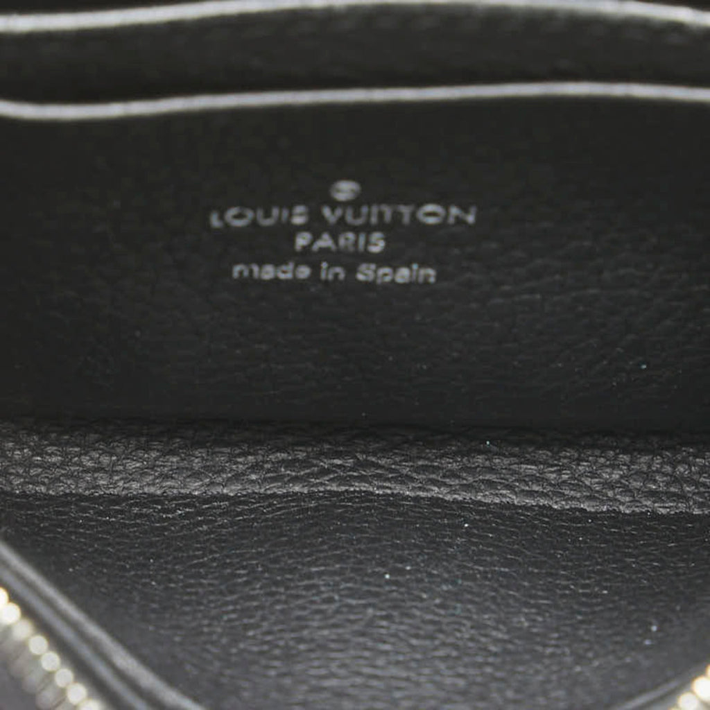 Louis Vuitton Black Noir Leather Coin Purse/Coin Case (Pre-Owned)