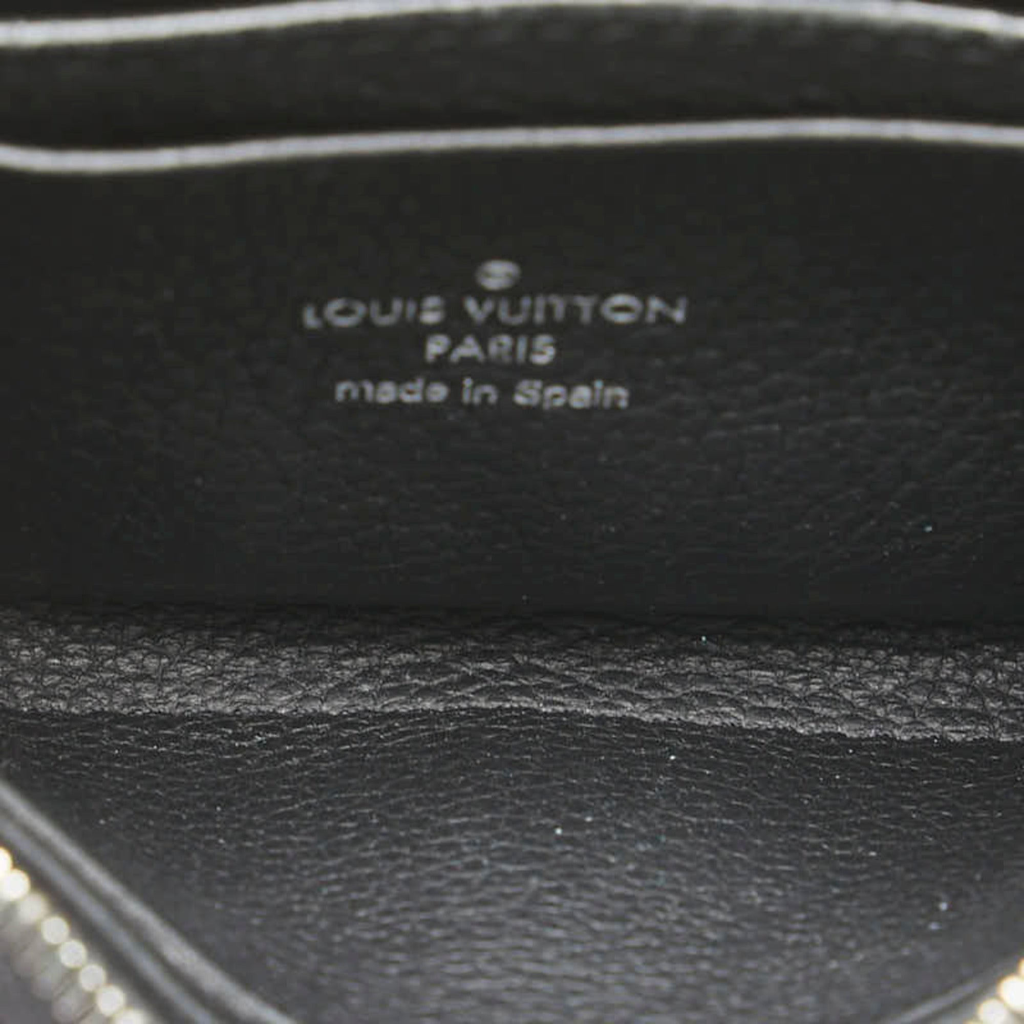 Louis Vuitton Black Noir Leather Coin Purse/Coin Case (Pre-Owned)