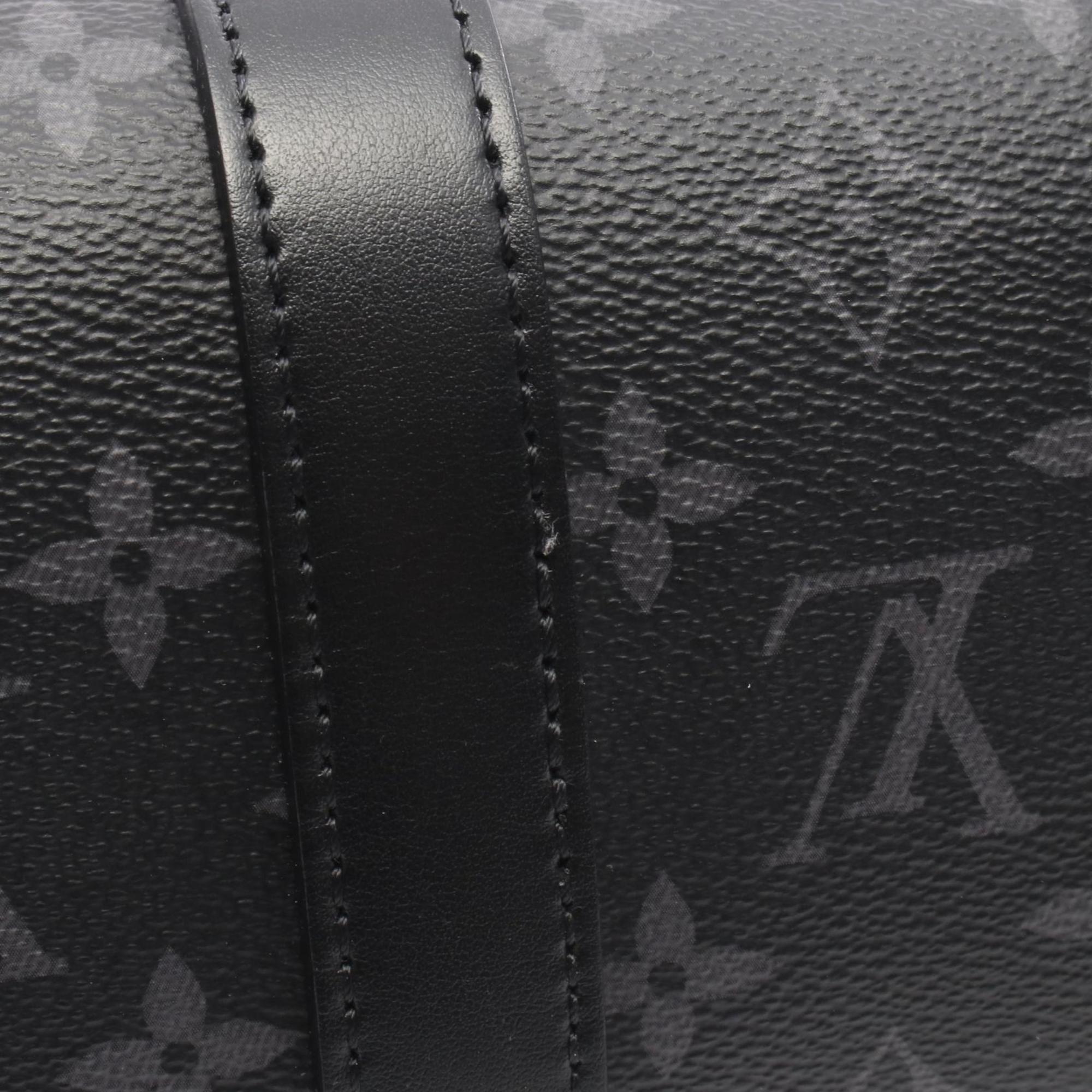 Louis Vuitton Black Gray Coated Canvas Leather Handbag (Pre-Owned)