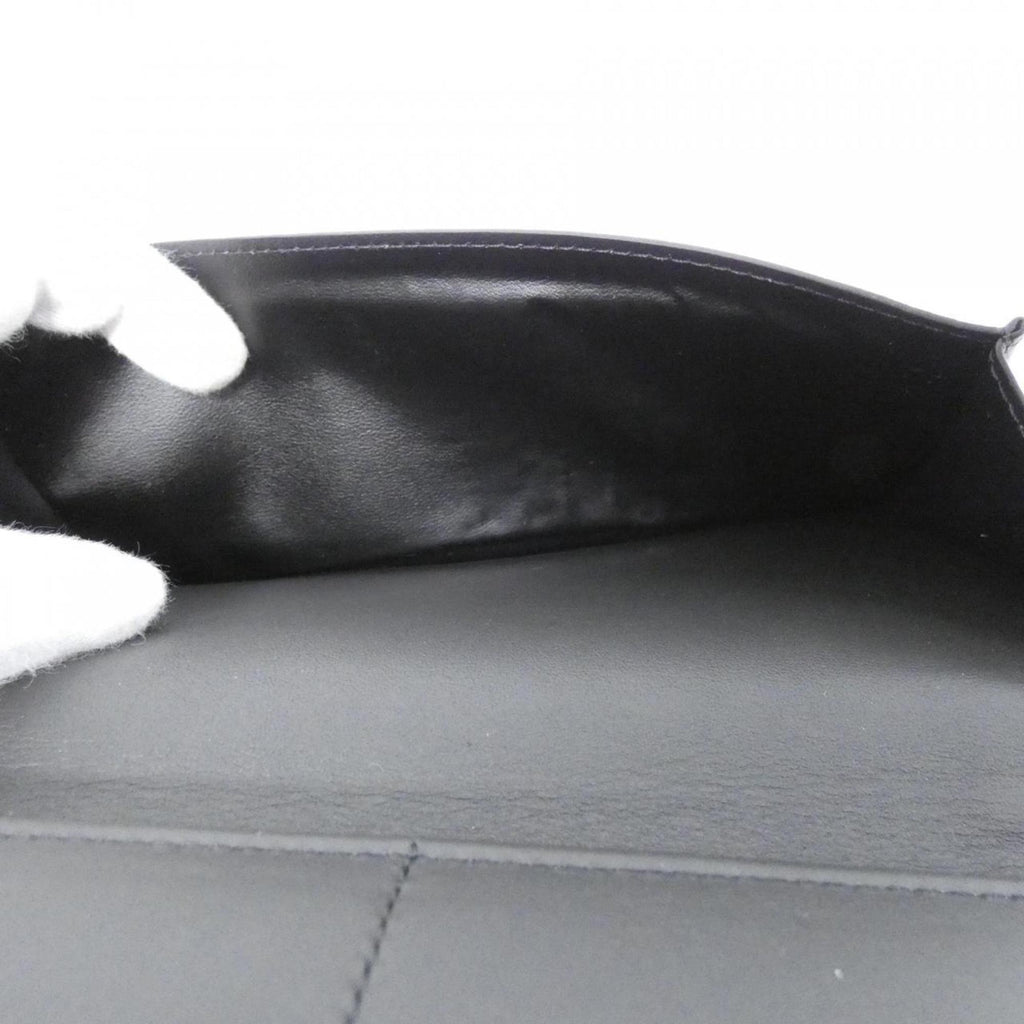 Louis Vuitton Black Leather Long Wallet (Bi-Fold) (Pre-Owned)