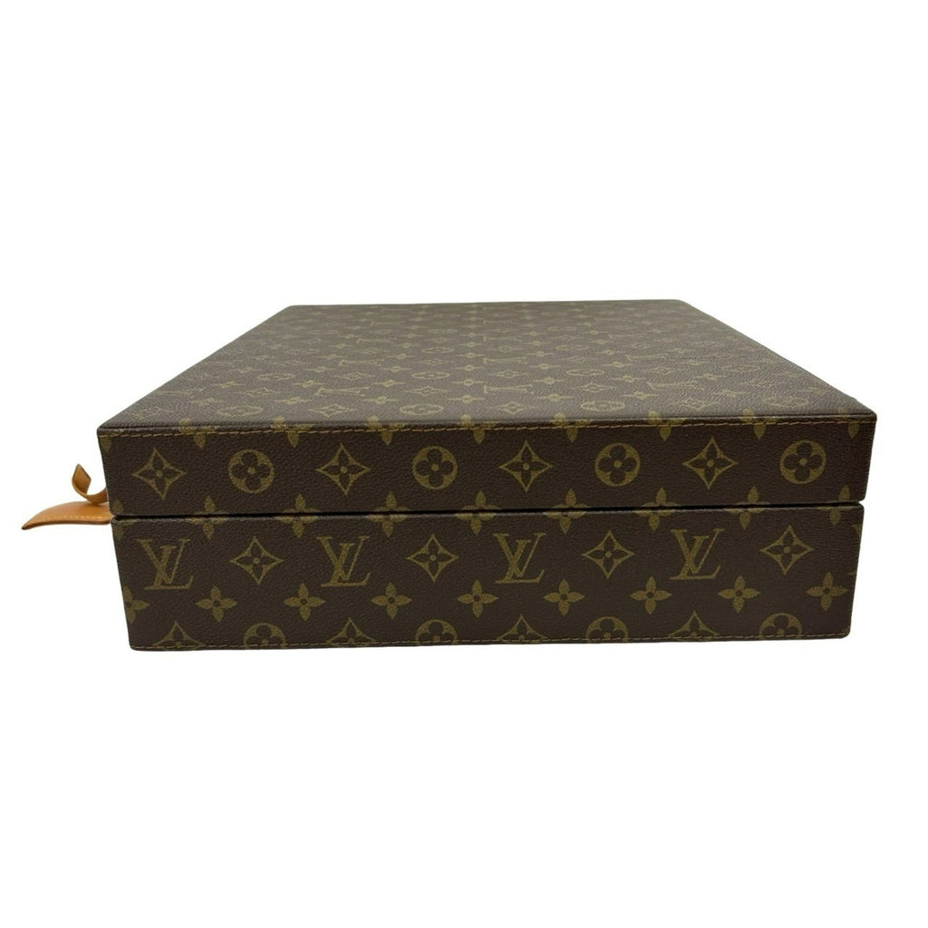 Louis Vuitton Brown Leather Pvc Briefcase (Pre-Owned)