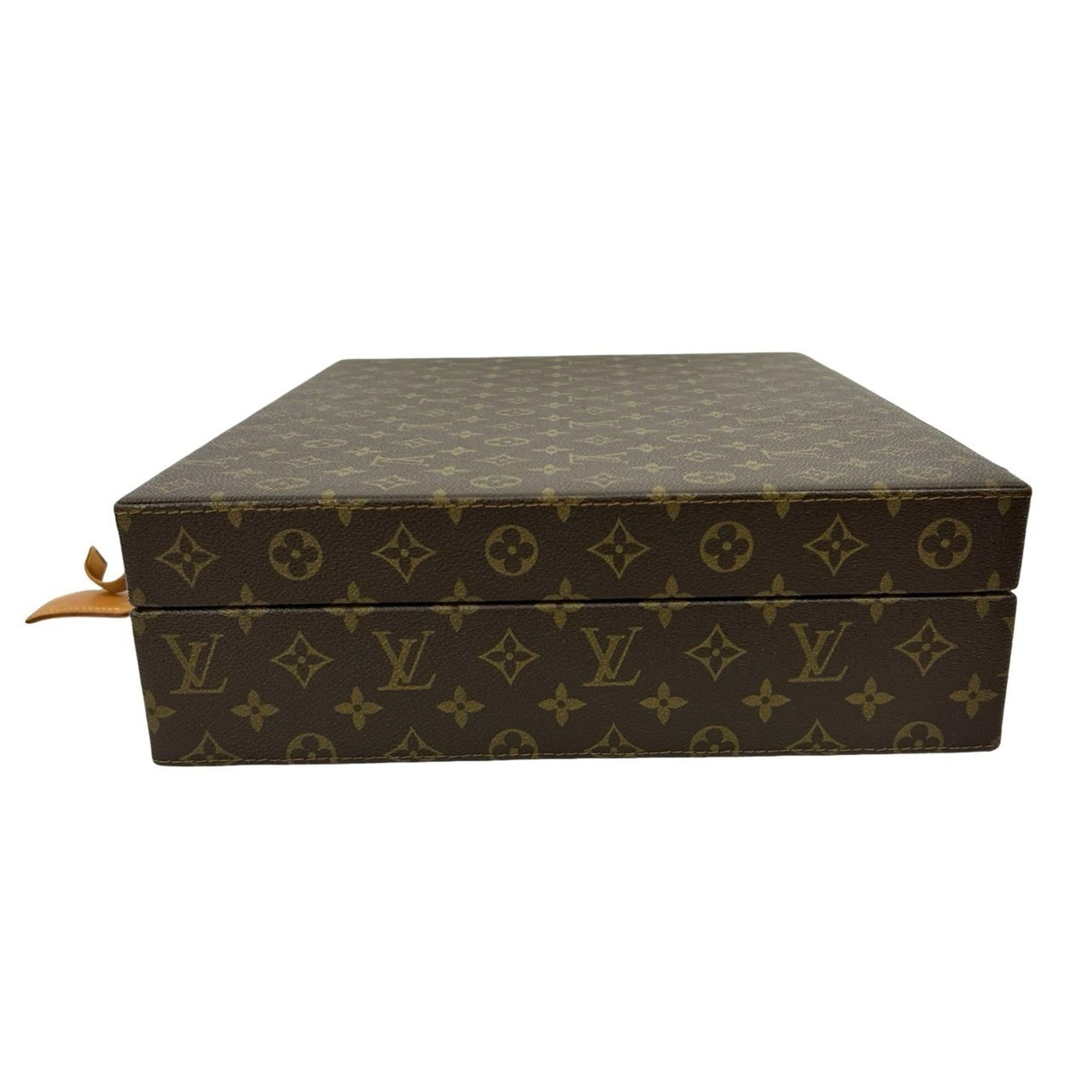 Louis Vuitton Brown Leather Pvc Briefcase (Pre-Owned)