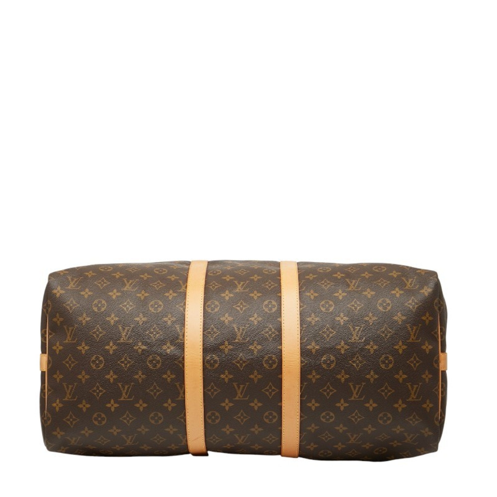 Louis Vuitton Brown Pvc Leather Boston Bag Shoulder Bag (Pre-Owned)