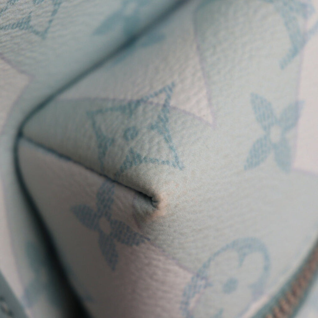 Louis Vuitton Light Blue Pvc Leather Backpack Handbag (Pre-Owned)