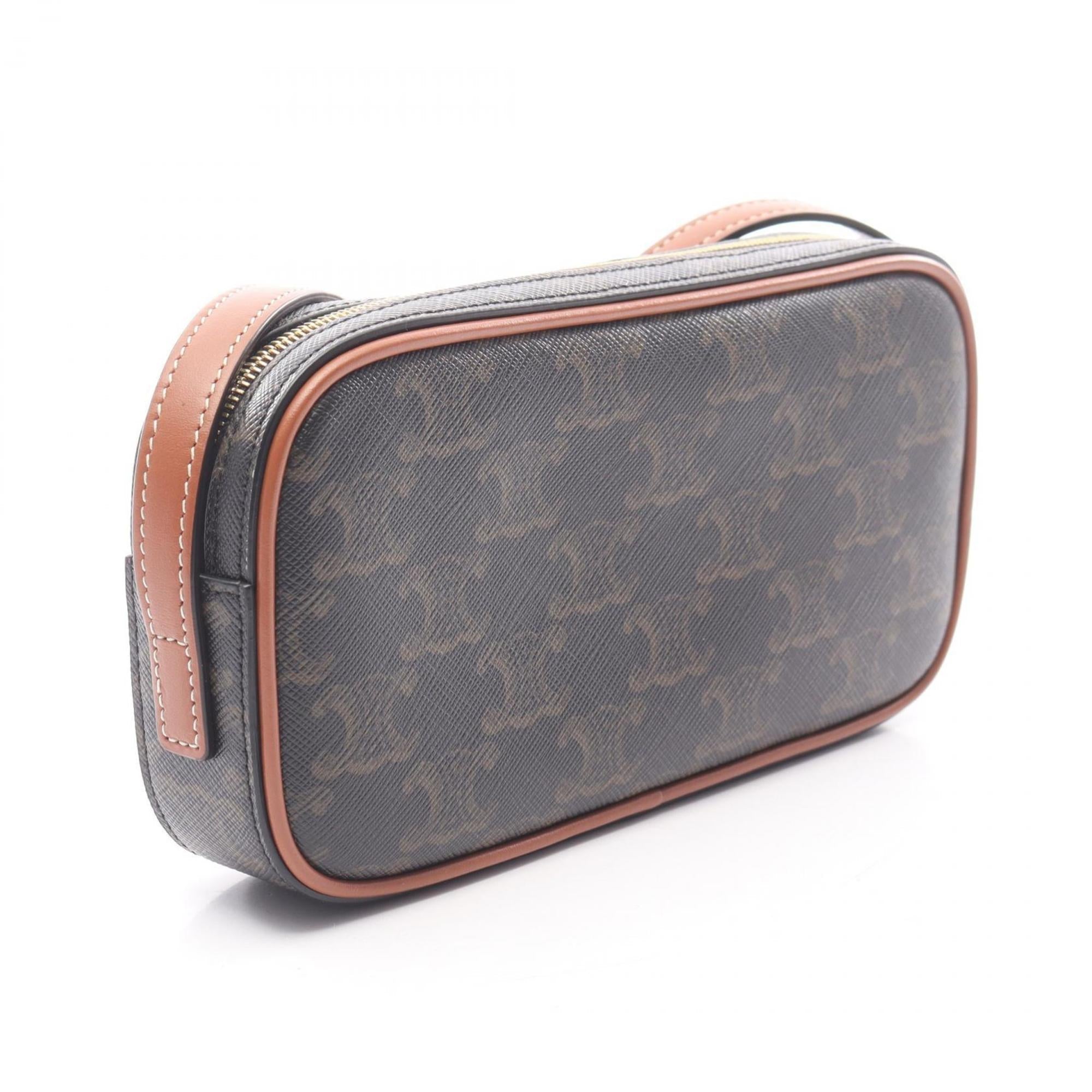 Triomphe East-West Shoulder Bag Triomphe Coated Canvas