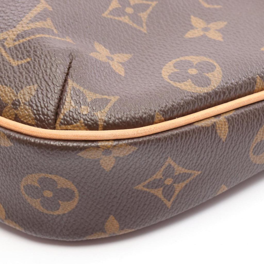 Louis Vuitton Brown Coated Canvas Leather Shoulder Bag (Pre-Owned)