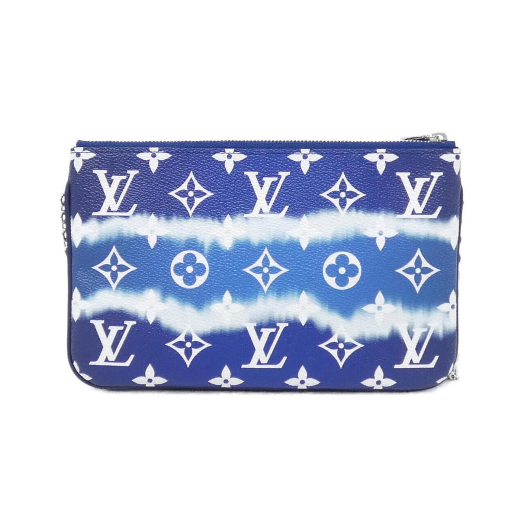 Louis Vuitton Blue White Coated Canvas Pochette Shoulder Bag (Pre-Owned)