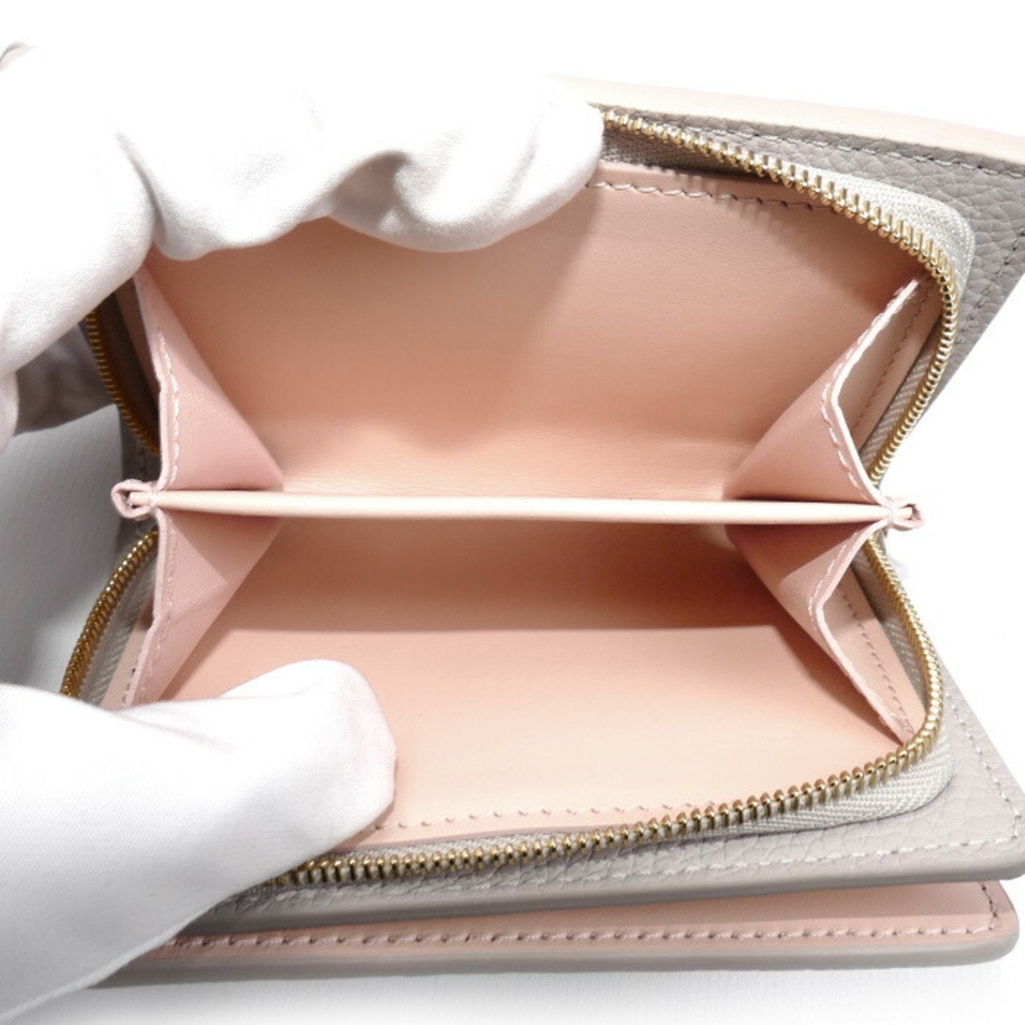 Louis Vuitton Grayish Pink Mahina Leather Wallet (Bi-Fold) (Pre-Owned)