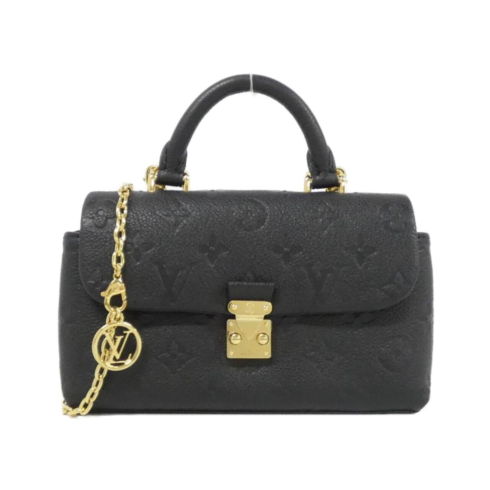 Louis Vuitton Black Leather Handbag (Pre-Owned)
