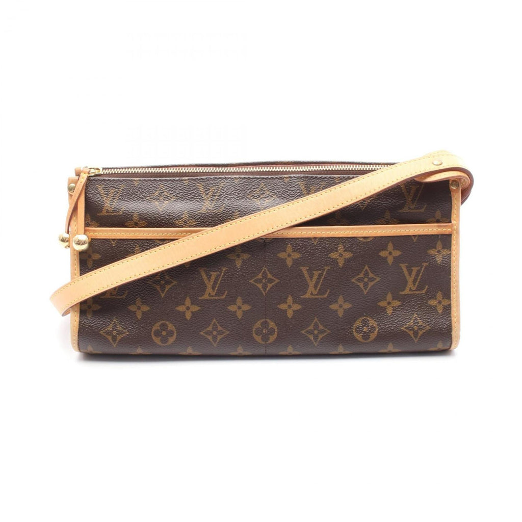 Louis Vuitton Brown Coated Canvas Leather Shoulder Bag (Pre-Owned)