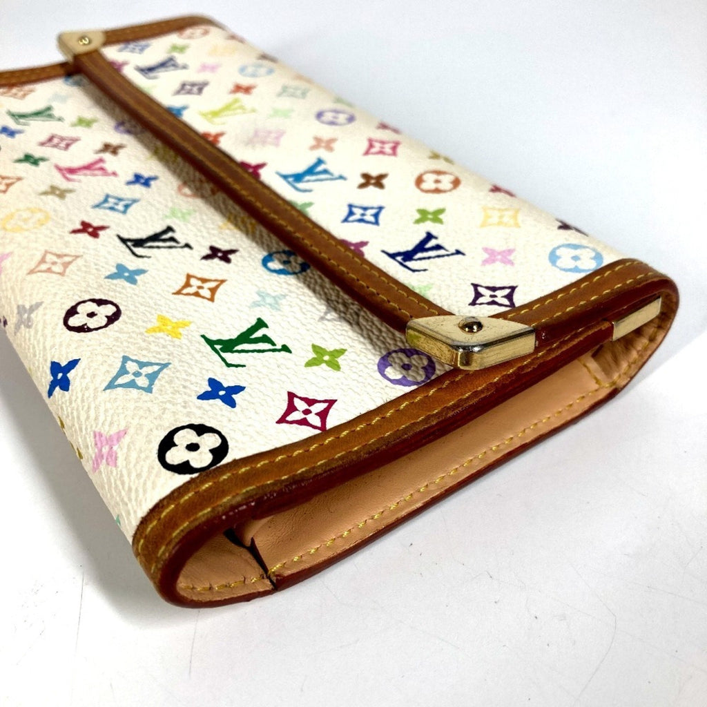 Louis Vuitton Monogram Multi-Color White Yellow Monogram Multicolore Long Wallet (Tri-Fold) (Pre-Owned)