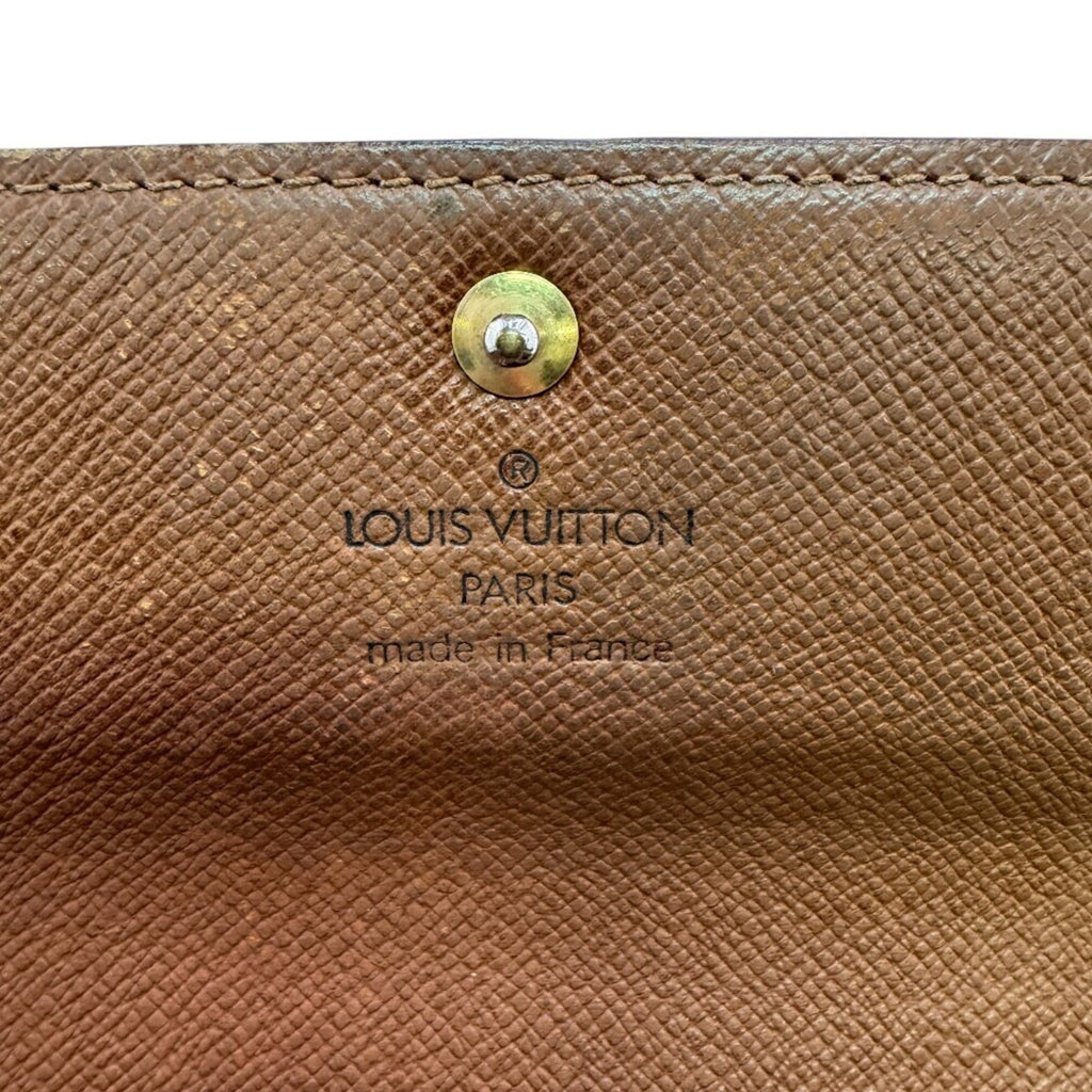 Louis Vuitton Monogram Brown Leather Wallet (Bi-Fold) (Pre-Owned)