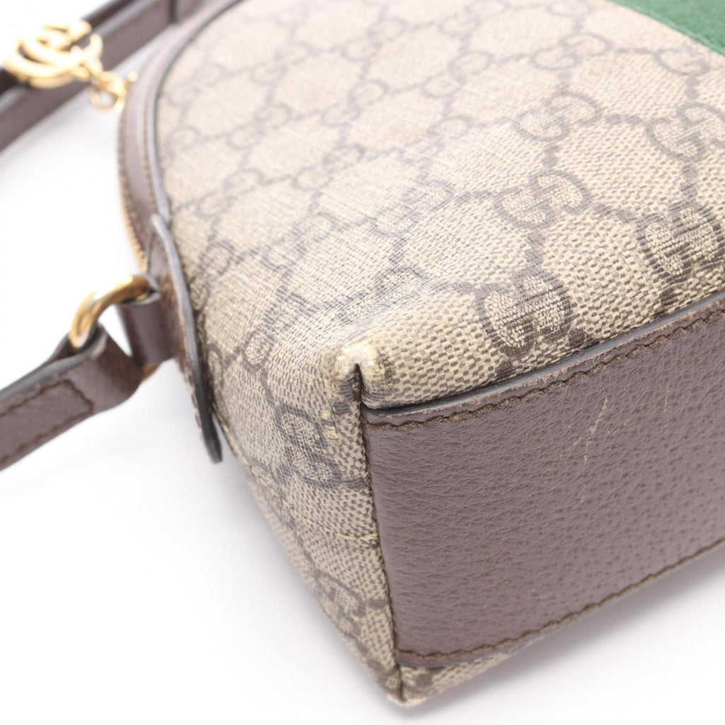 Ophidia Dome Shoulder Bag GG Coated Canvas Small