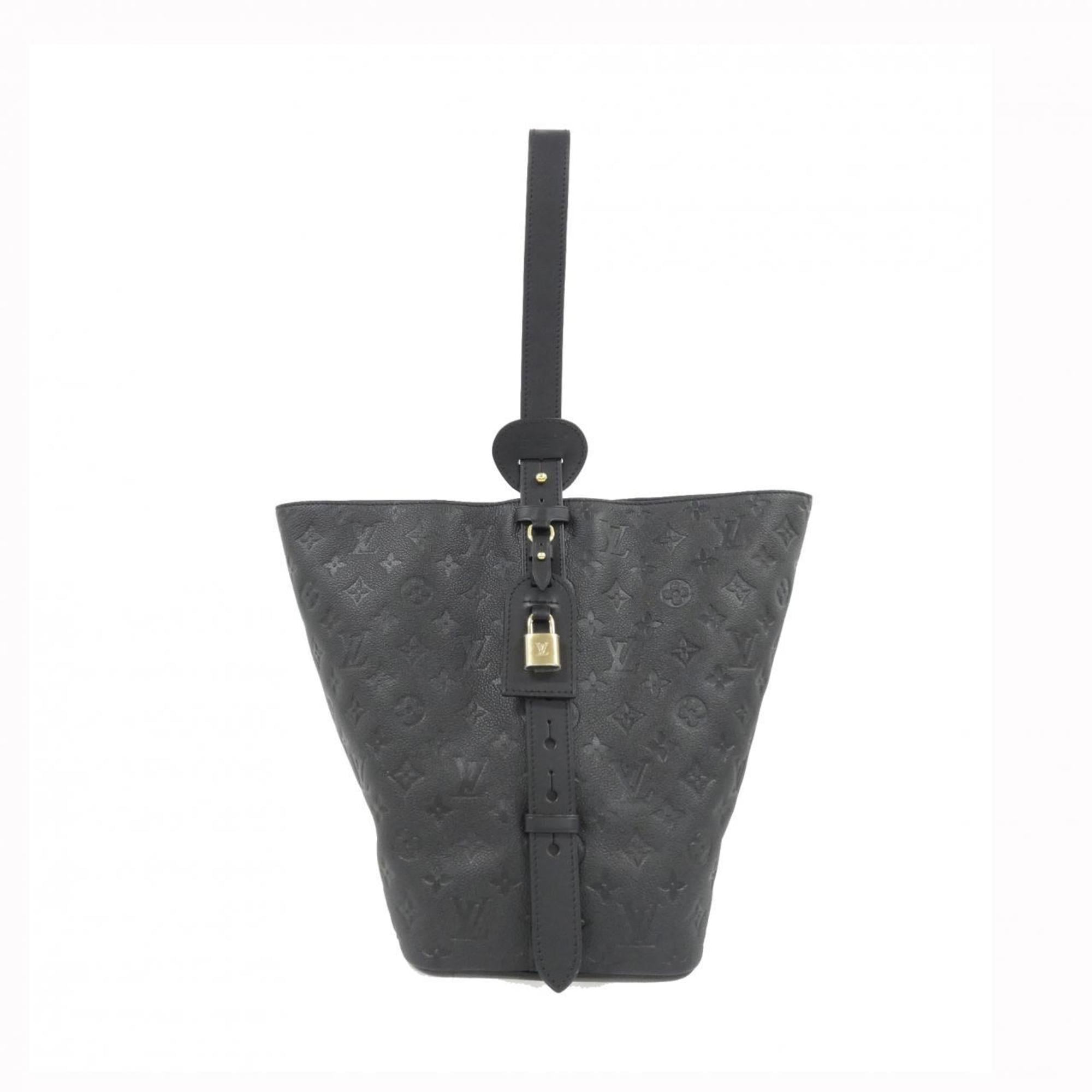 Louis Vuitton Black Leather Shoulder Bag (Pre-Owned)