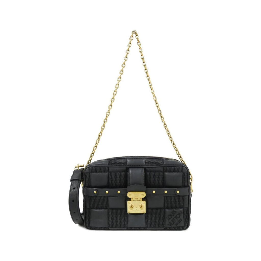 Louis Vuitton Black Leather Shoulder Bag (Pre-Owned)