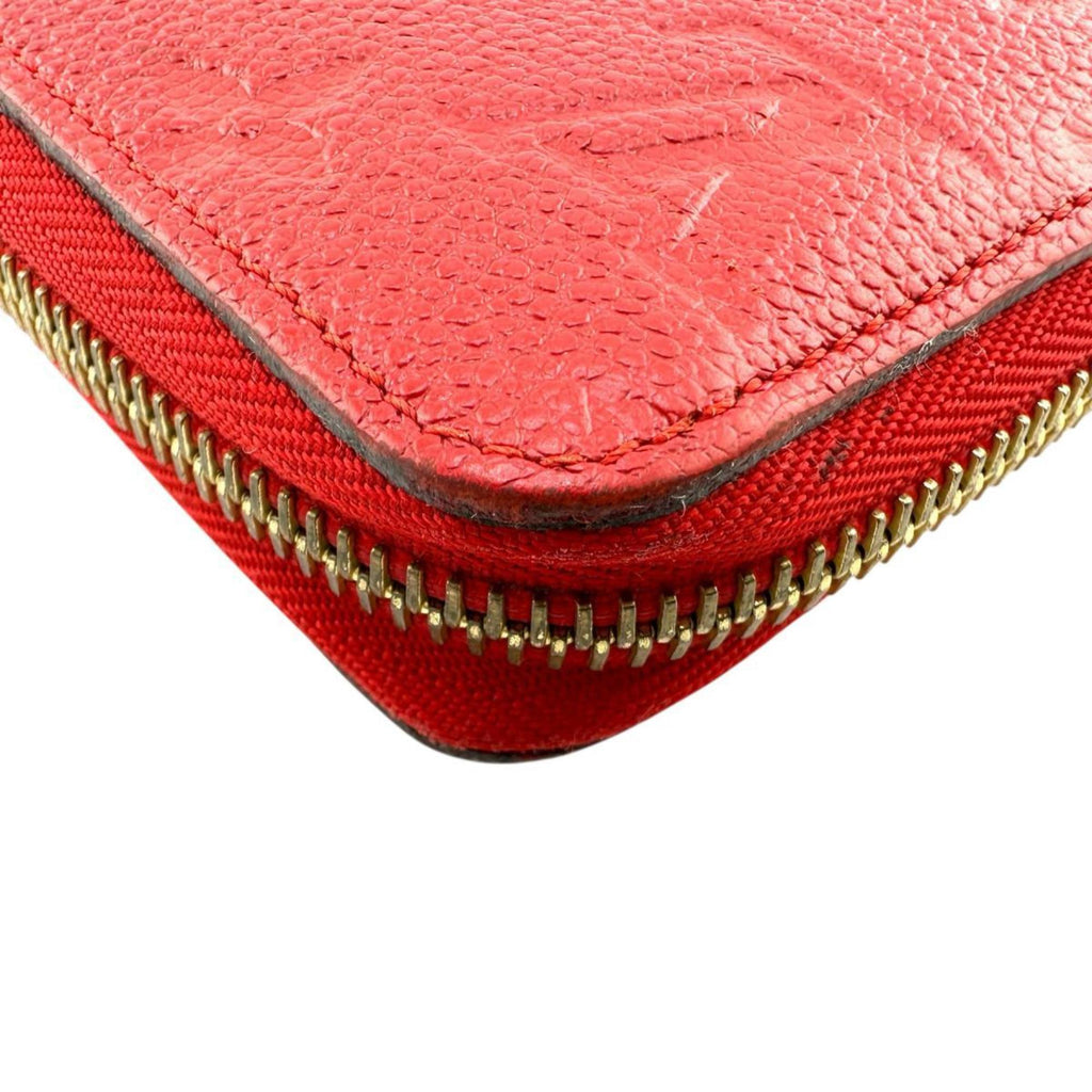 Louis Vuitton Monogram Empreinte Red Color Monogram Empreinte Long Wallet (Bi-Fold) (Pre-Owned)