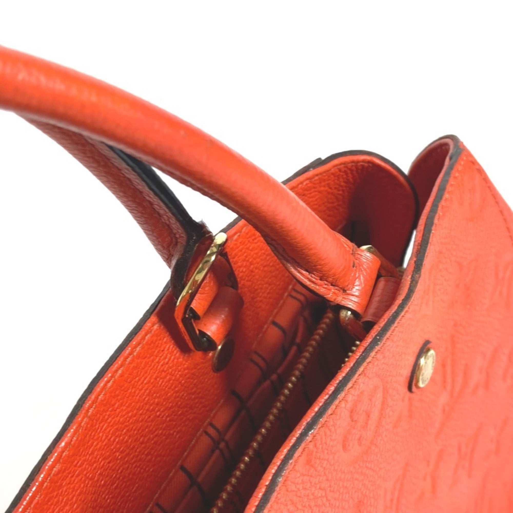 Louis Vuitton Orange Monogram Empreinte Handbag Shoulder Bag Tote Bag (Pre-Owned)