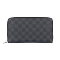 Louis Vuitton Black Gray Damier Graphite Long Wallet (Bi-Fold) (Pre-Owned)