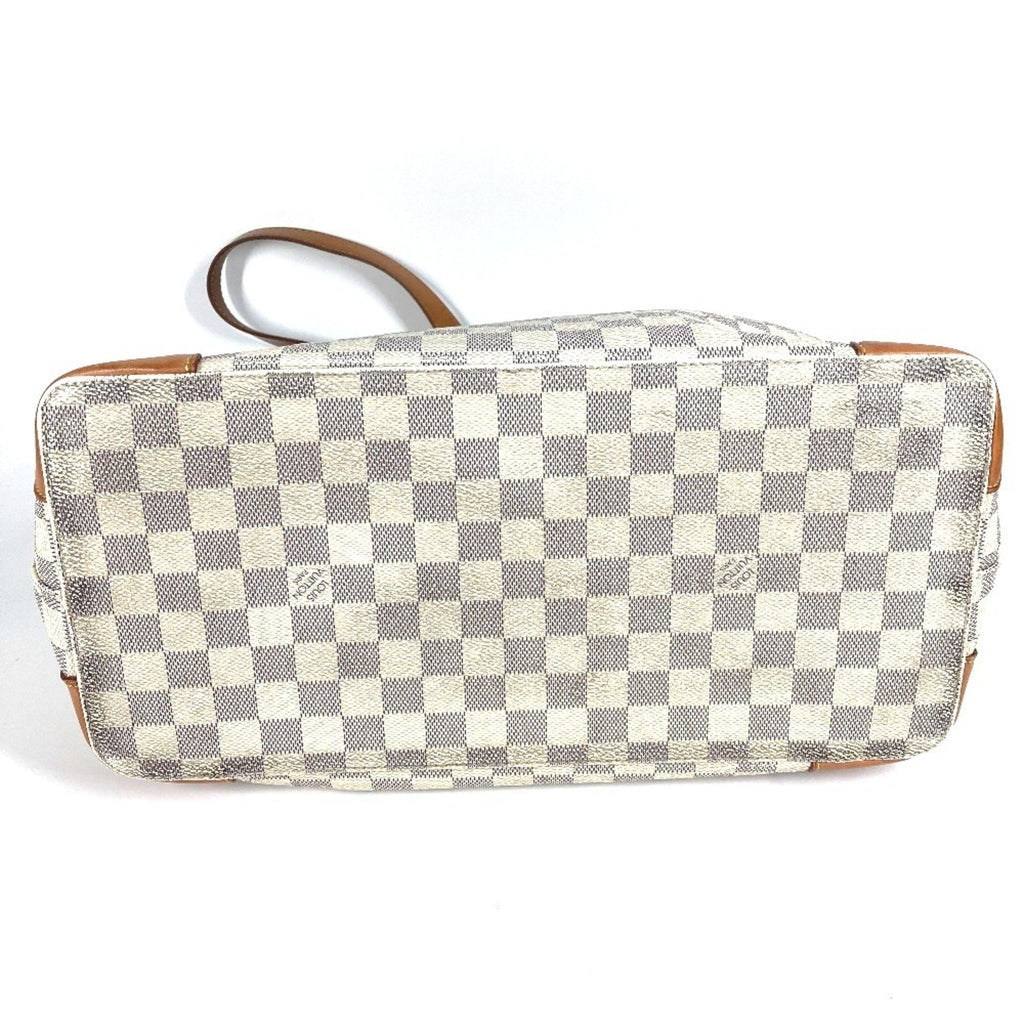 Louis Vuitton White Yellow Damier Azur Shoulder Bag Tote Bag (Pre-Owned)