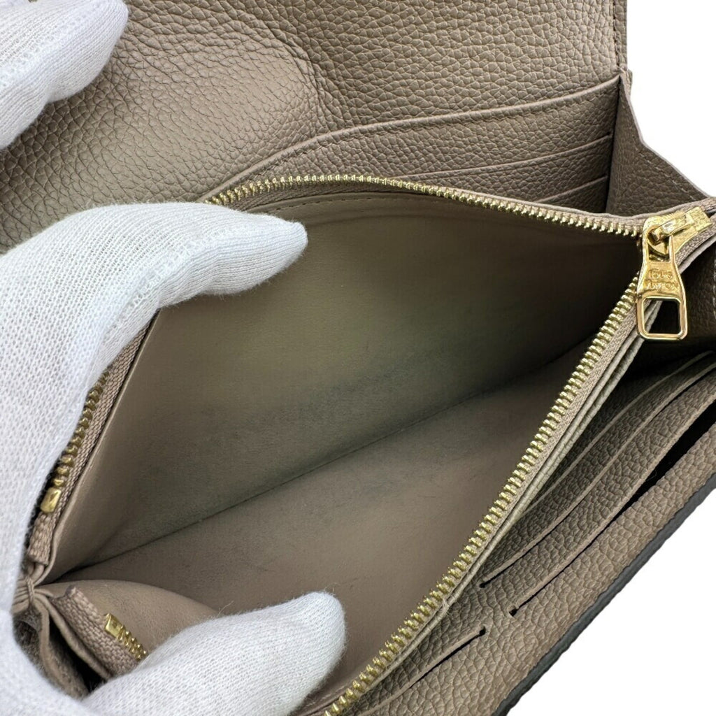 Louis Vuitton Beige Galle Monogram Empreinte Leather Long Wallet (Bi-Fold) (Pre-Owned)