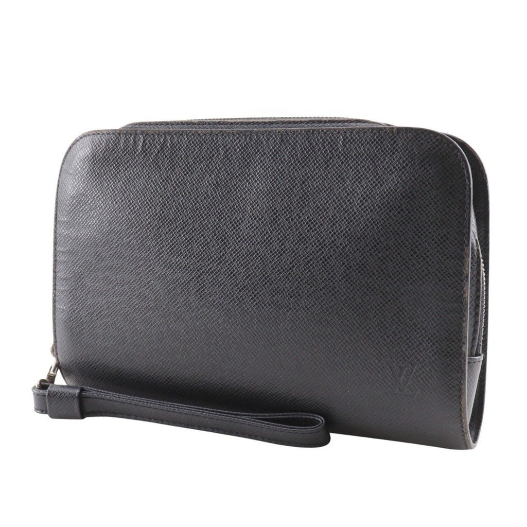 Louis Vuitton Taiga Ardoise Black Taiga Leather Handbag (Pre-Owned)