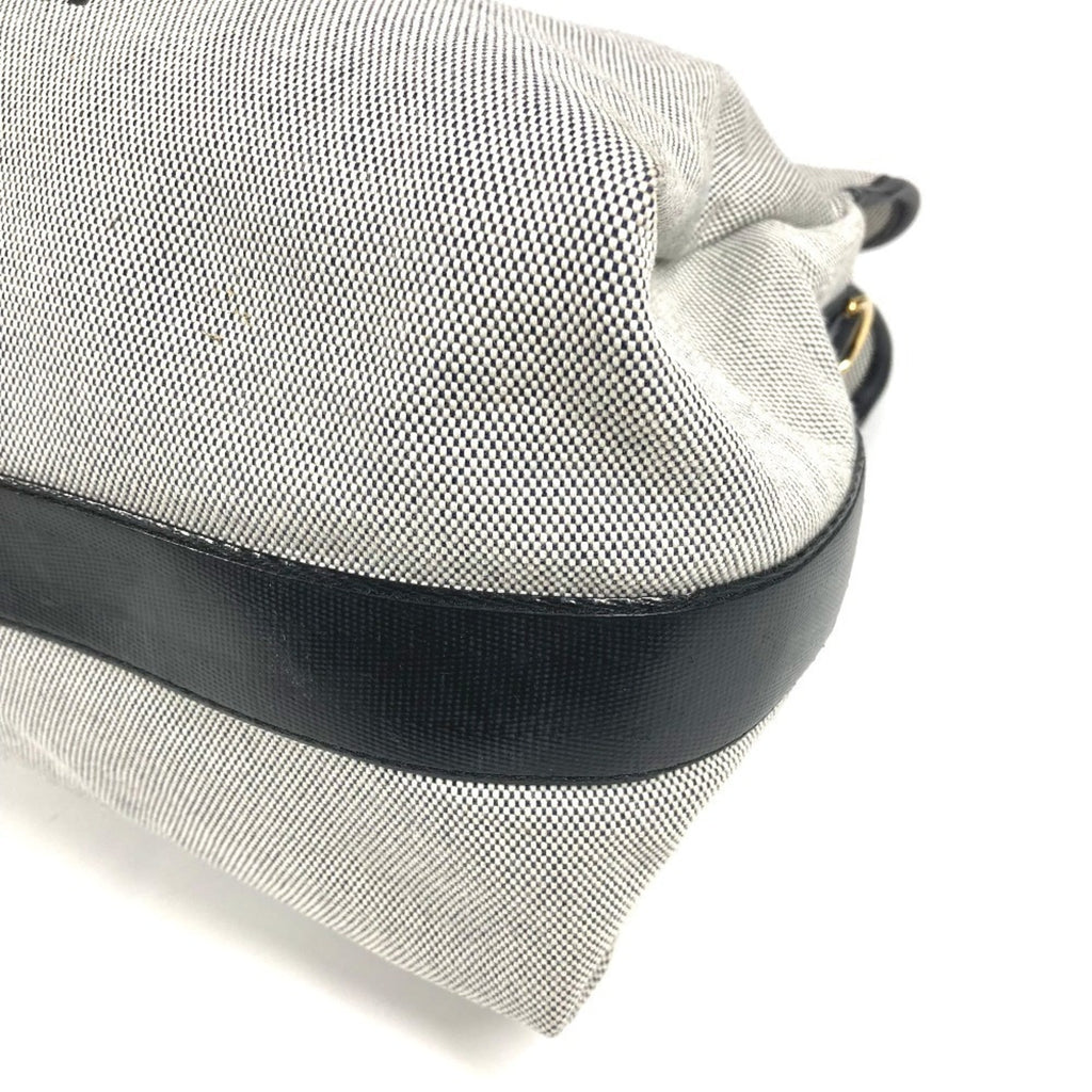Louis Vuitton Black Galle Yellow Leather Canvas Boston Bag Shoulder Bag Tote Bag (Pre-Owned)