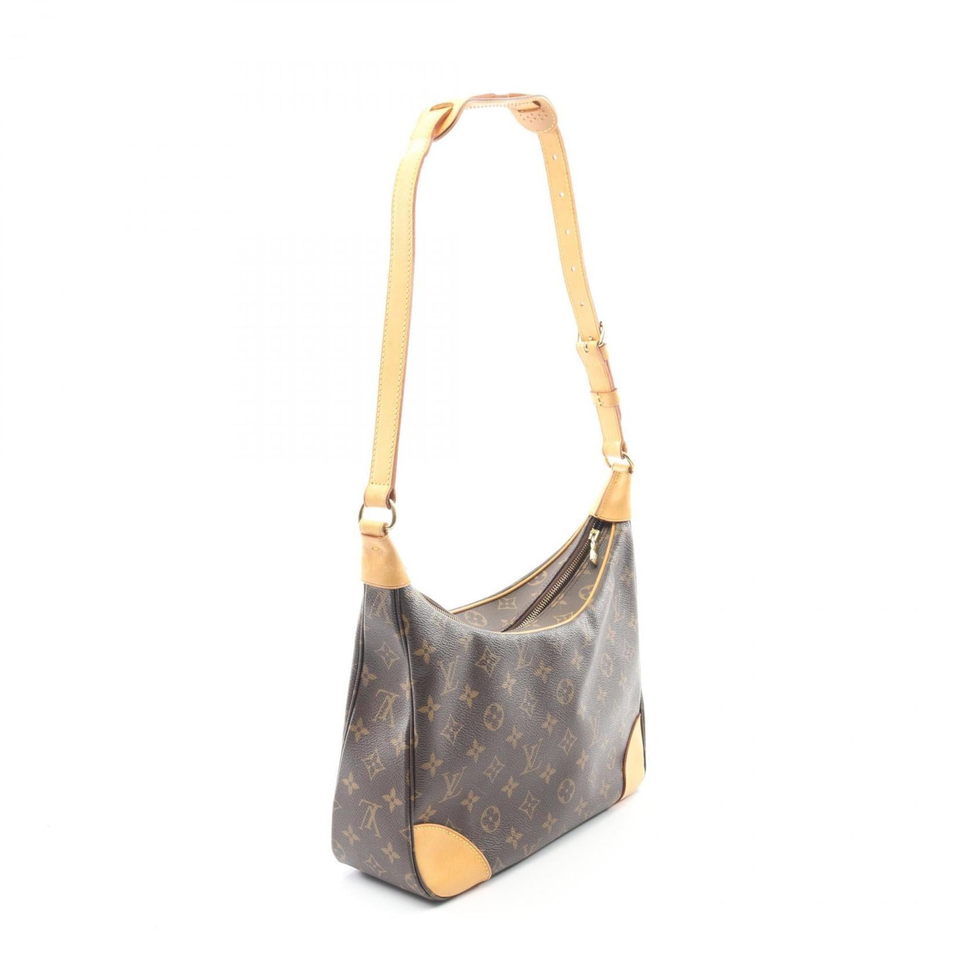 Louis Vuitton Brown Coated Canvas Leather Shoulder Bag (Pre-Owned)