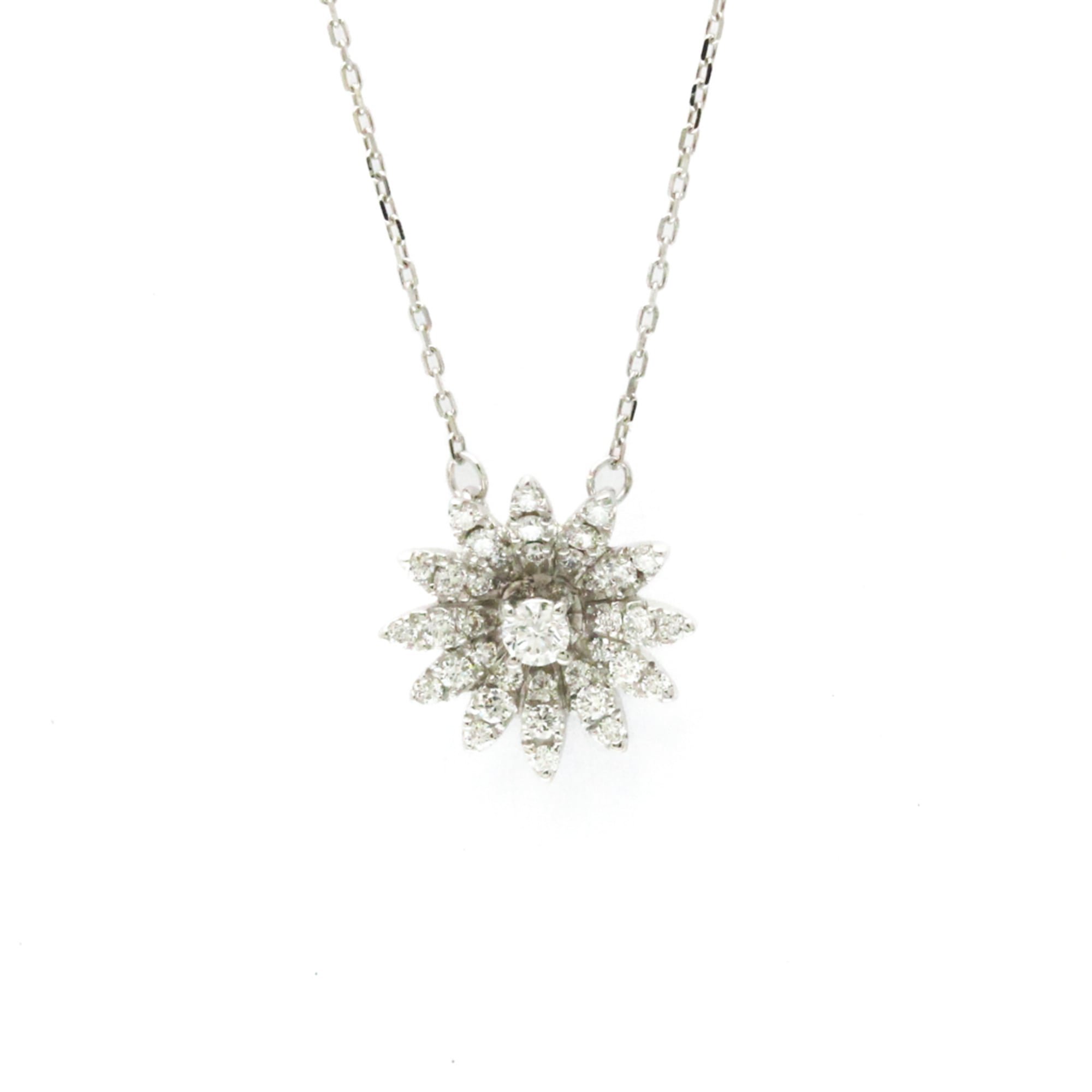 Pendant Necklace 18K White Gold with Diamond