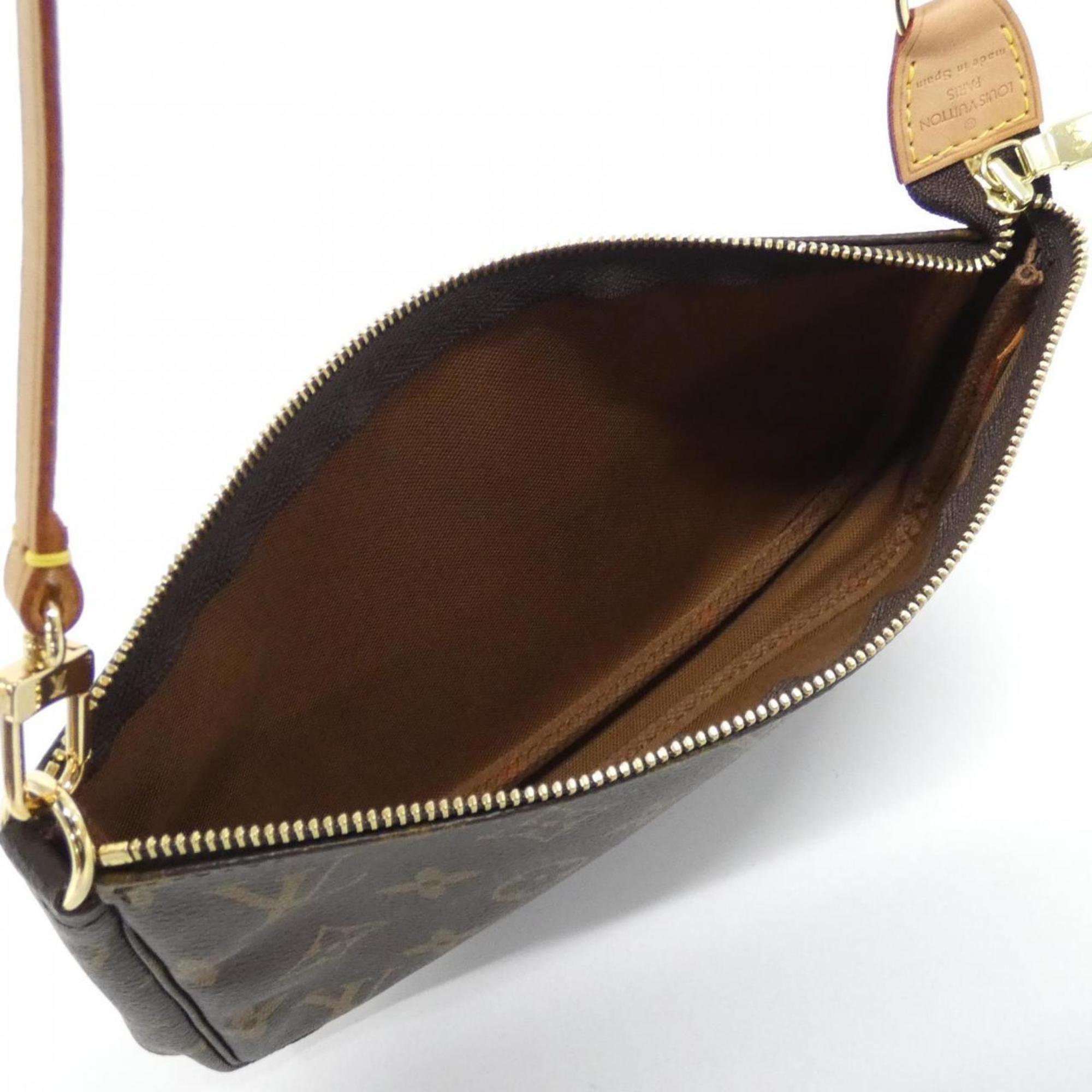 Louis Vuitton Marron Coated Canvas Pouch (Pre-Owned)
