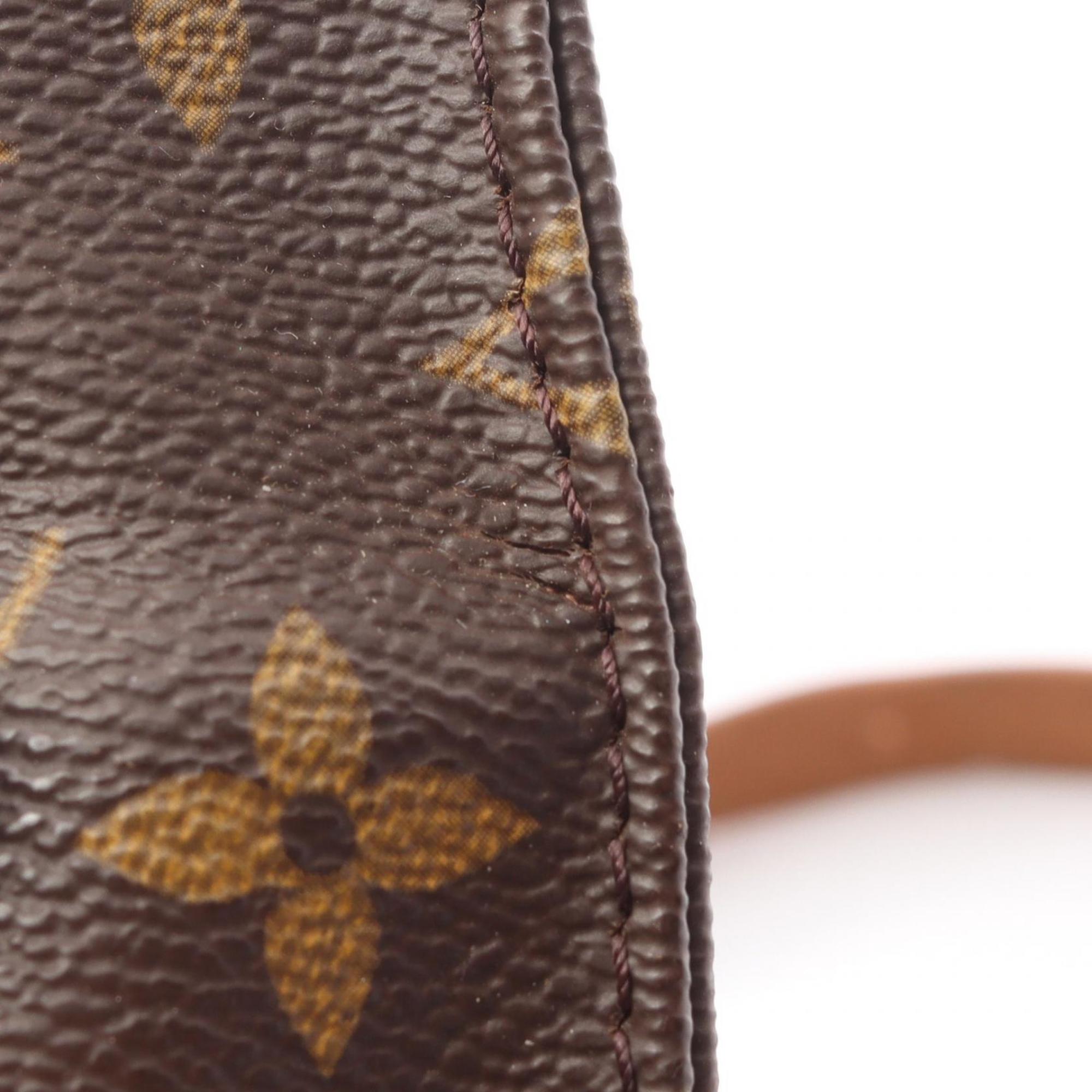 Louis Vuitton Brown Coated Canvas Leather Shoulder Bag (Pre-Owned)